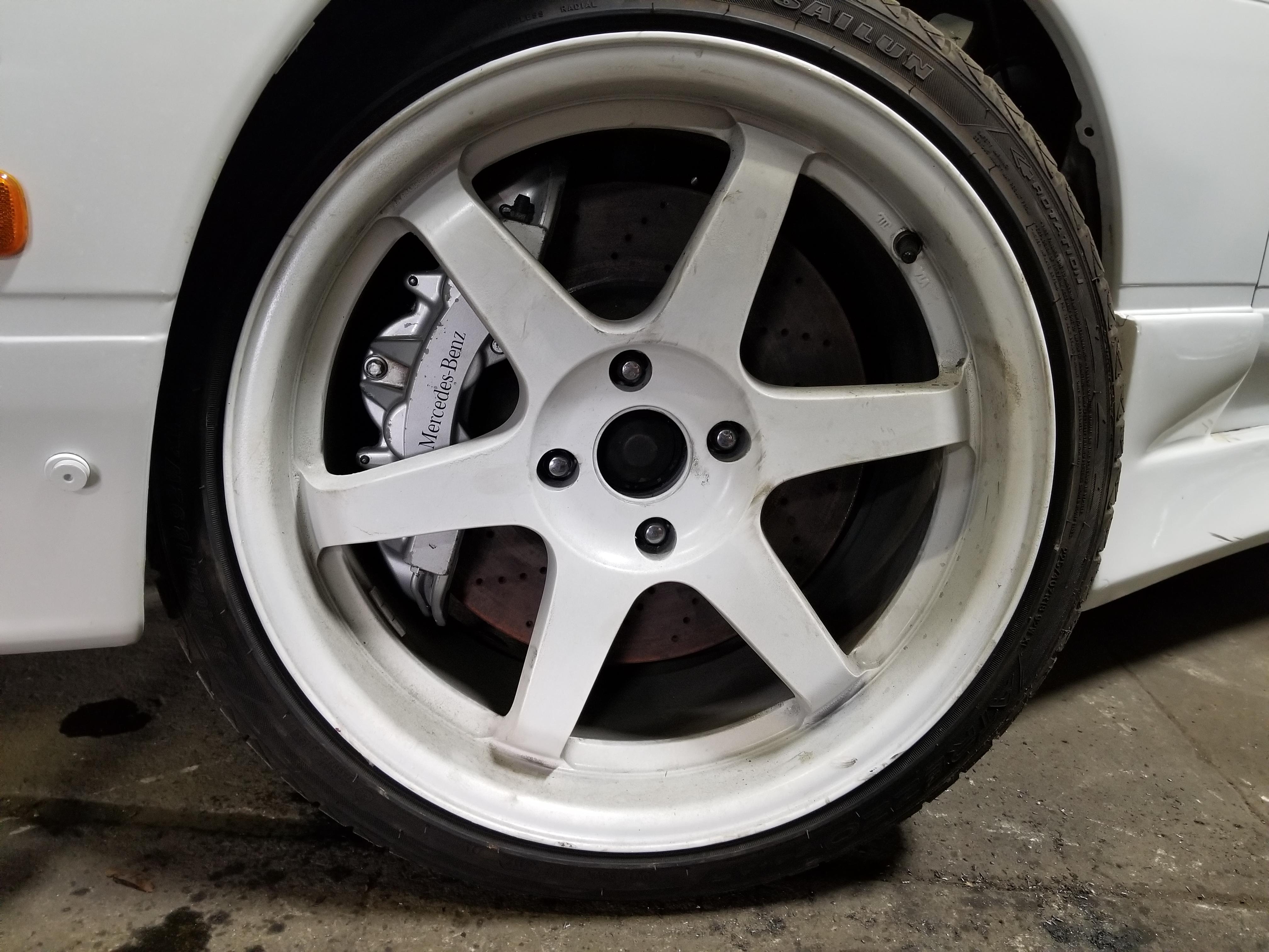 Big 8 piston Mercedes Brembo brakes on my s13 r/240sx