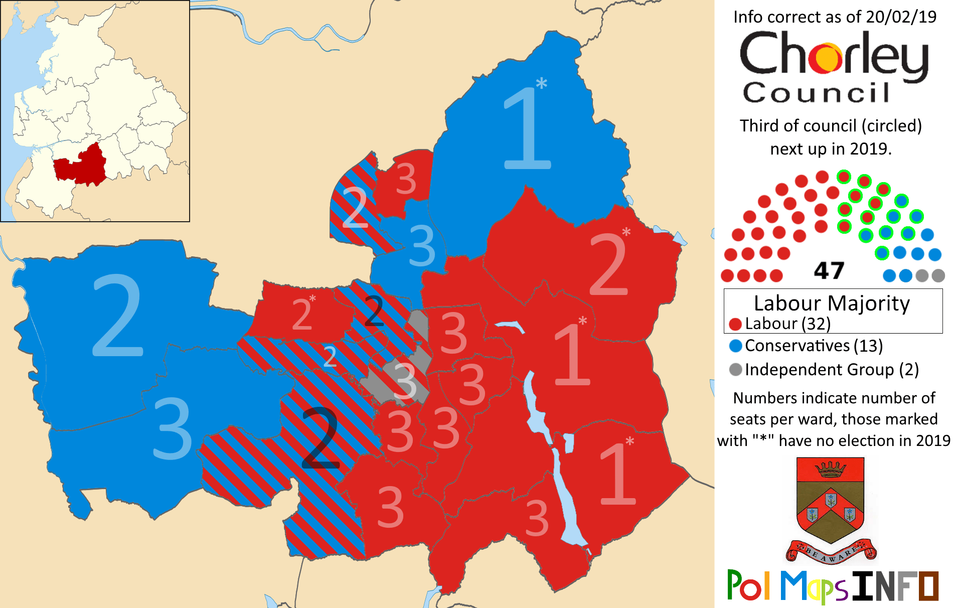 Chorley Borough Council, Lancashire, North West. 20/02/2019 r