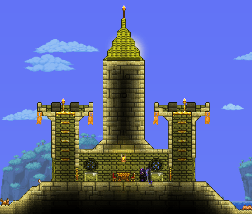 I built a little sandcastle r/Terraria