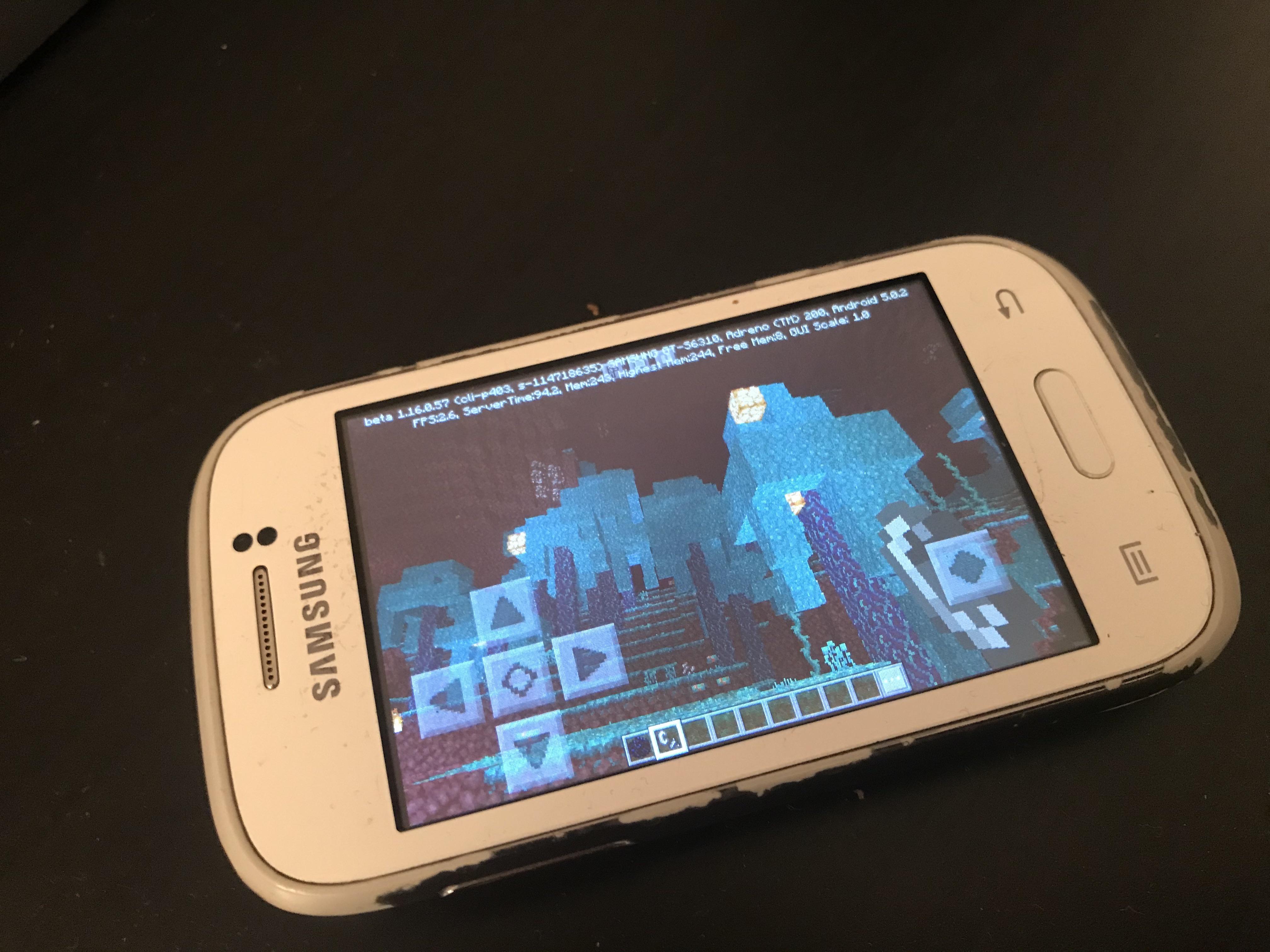 Nether update on an old Samsung Galaxy Young (GTS6310) MCPE