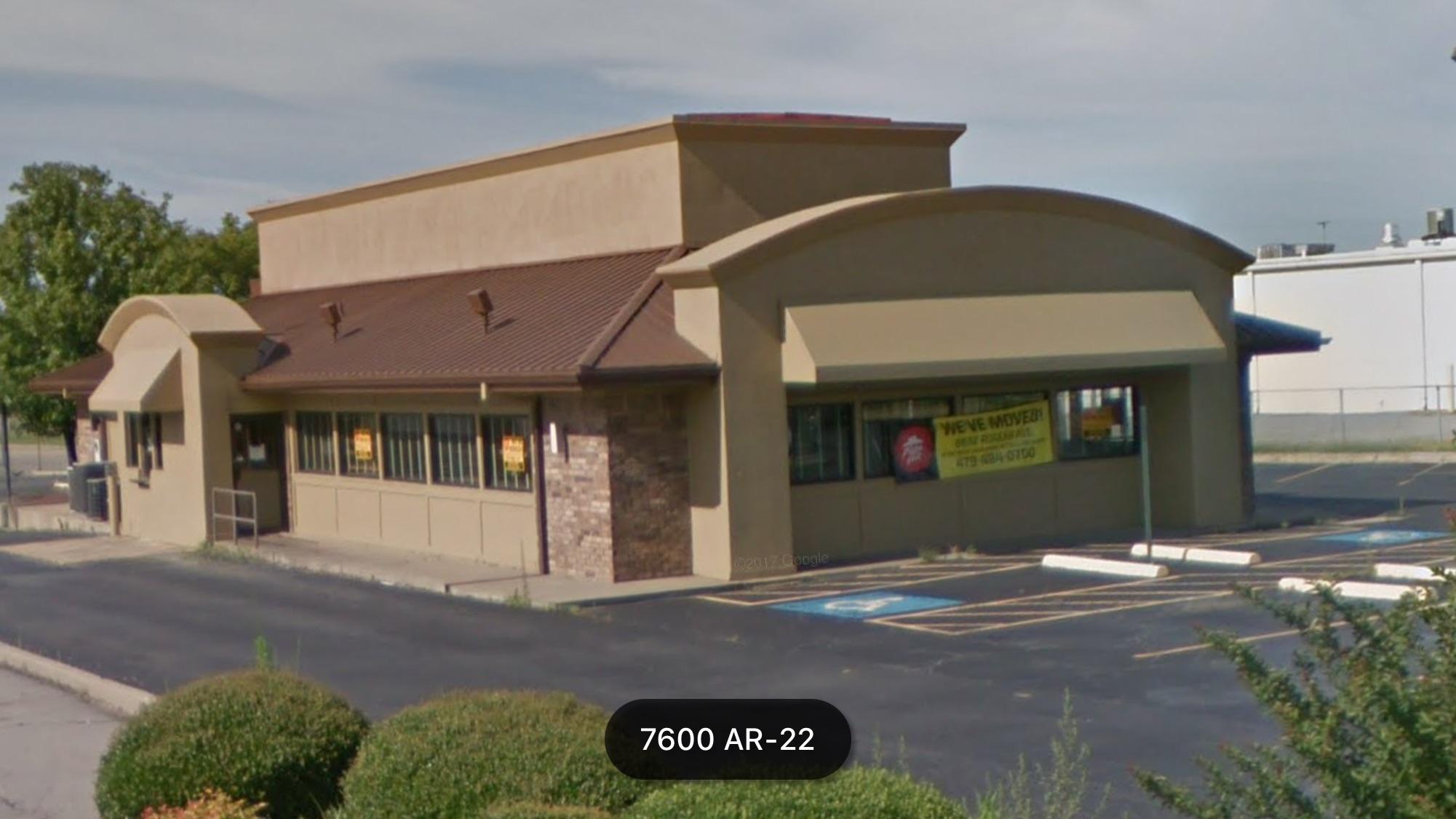 Former Pizza Hut in Fort Smith, AR. Sign in the window says we've moved