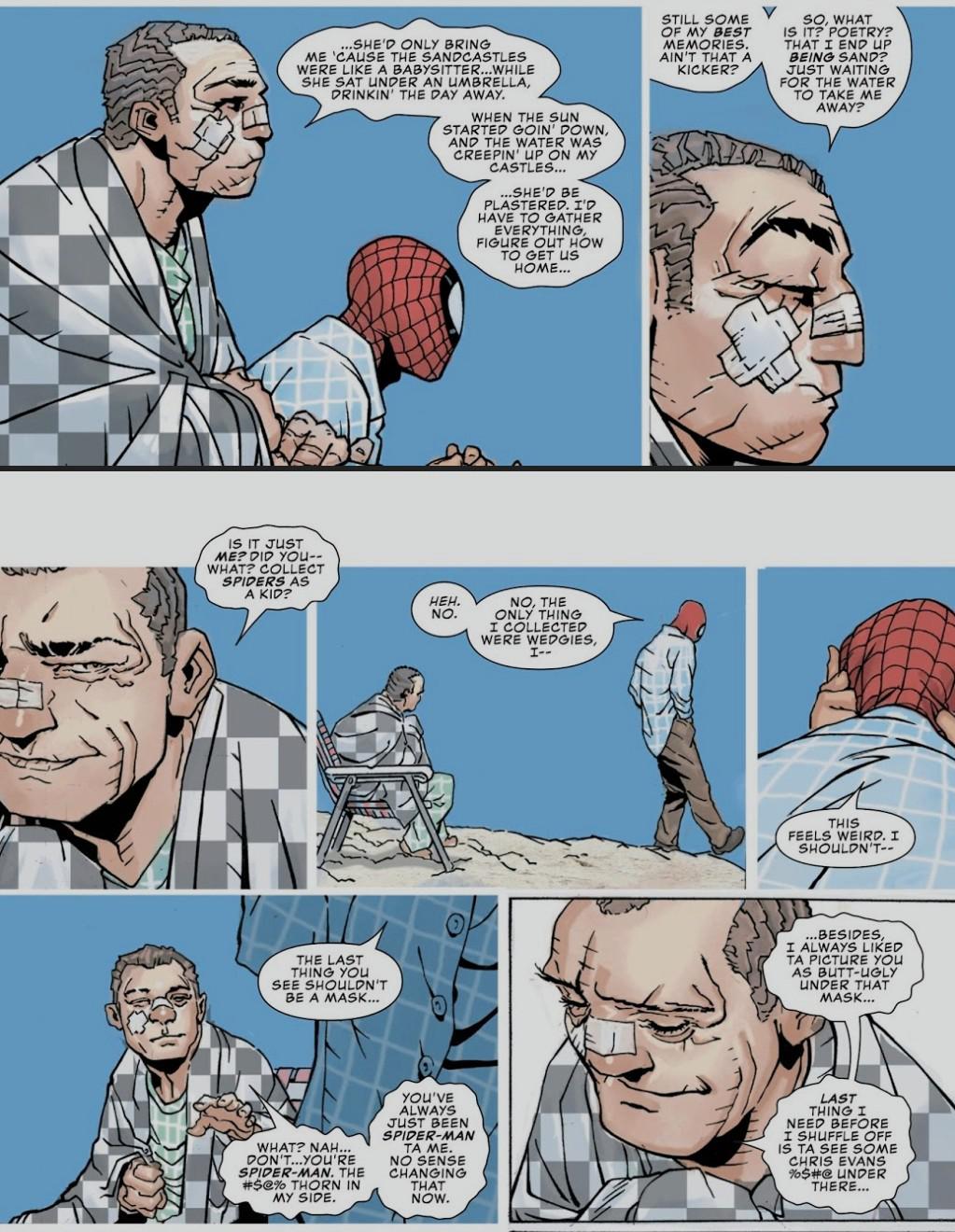 Love this conversation between SpiderMan and Sandman ( Peter Parker The Spectacular SpiderMan