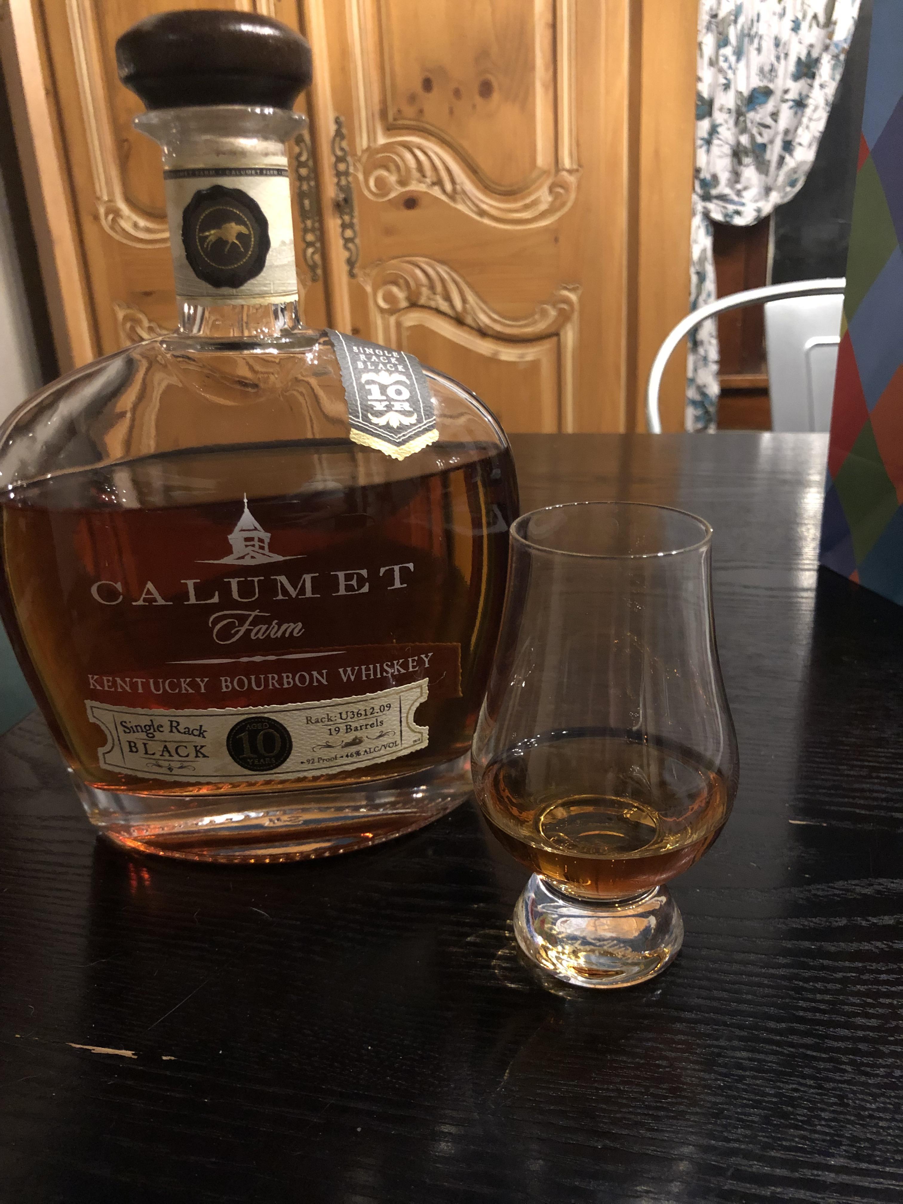 Review 3 Calumet Farm 10 year single rack r/bourbon