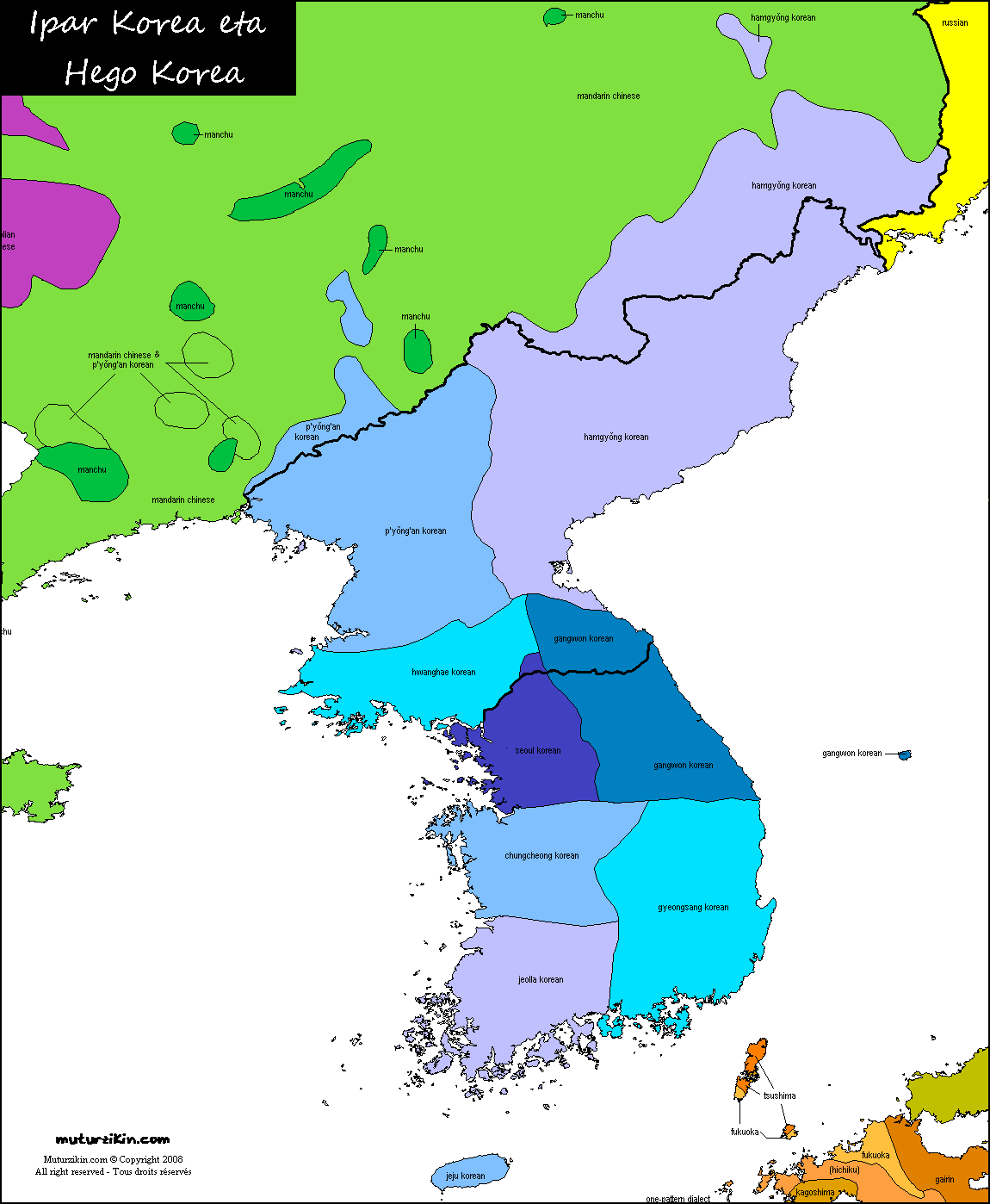 Dialects of the Korean language [1150 x 1398] r/MapPorn
