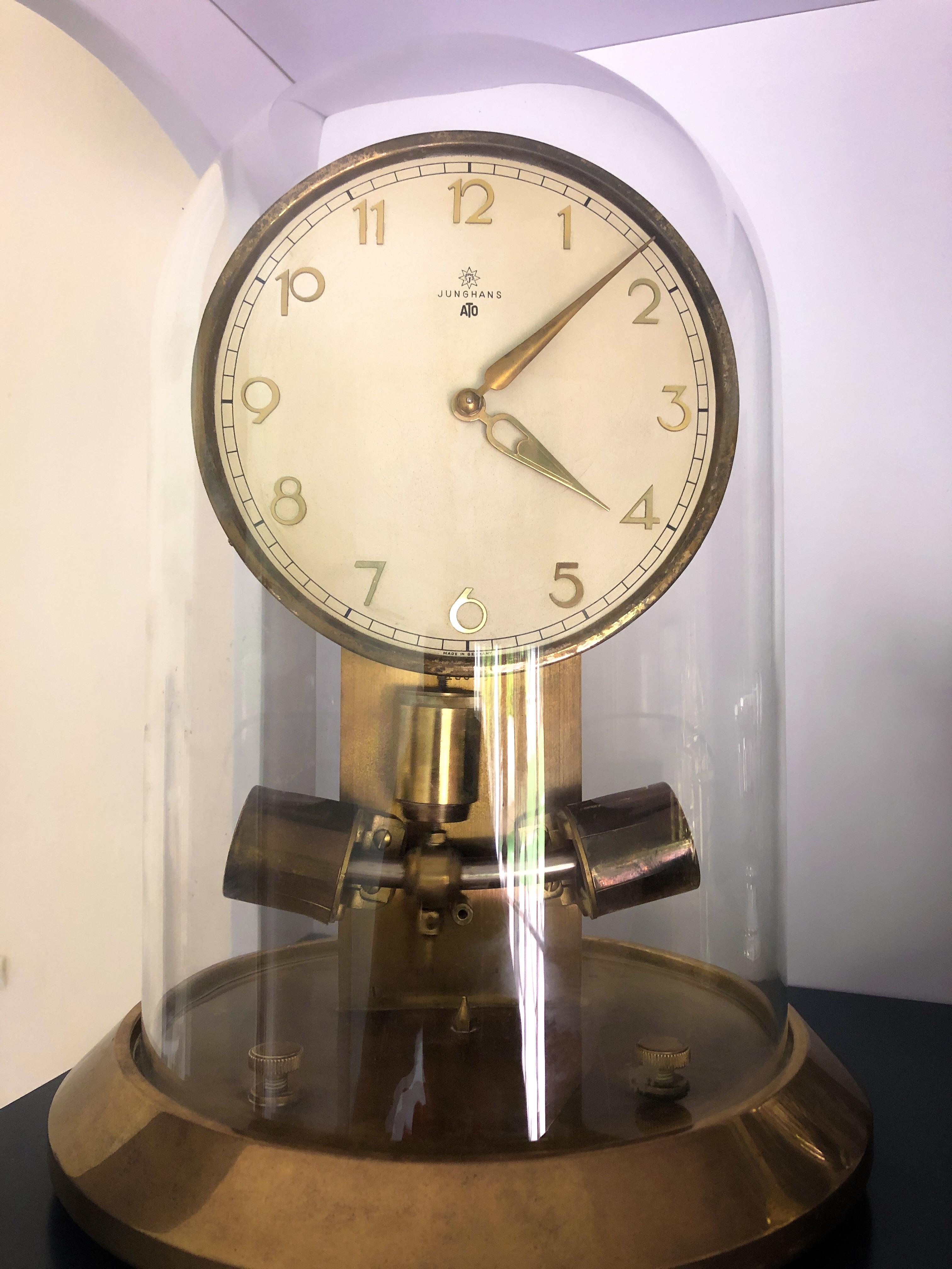 [Restored] 1950s Junghans ATO Brass Clock r/ArtDeco