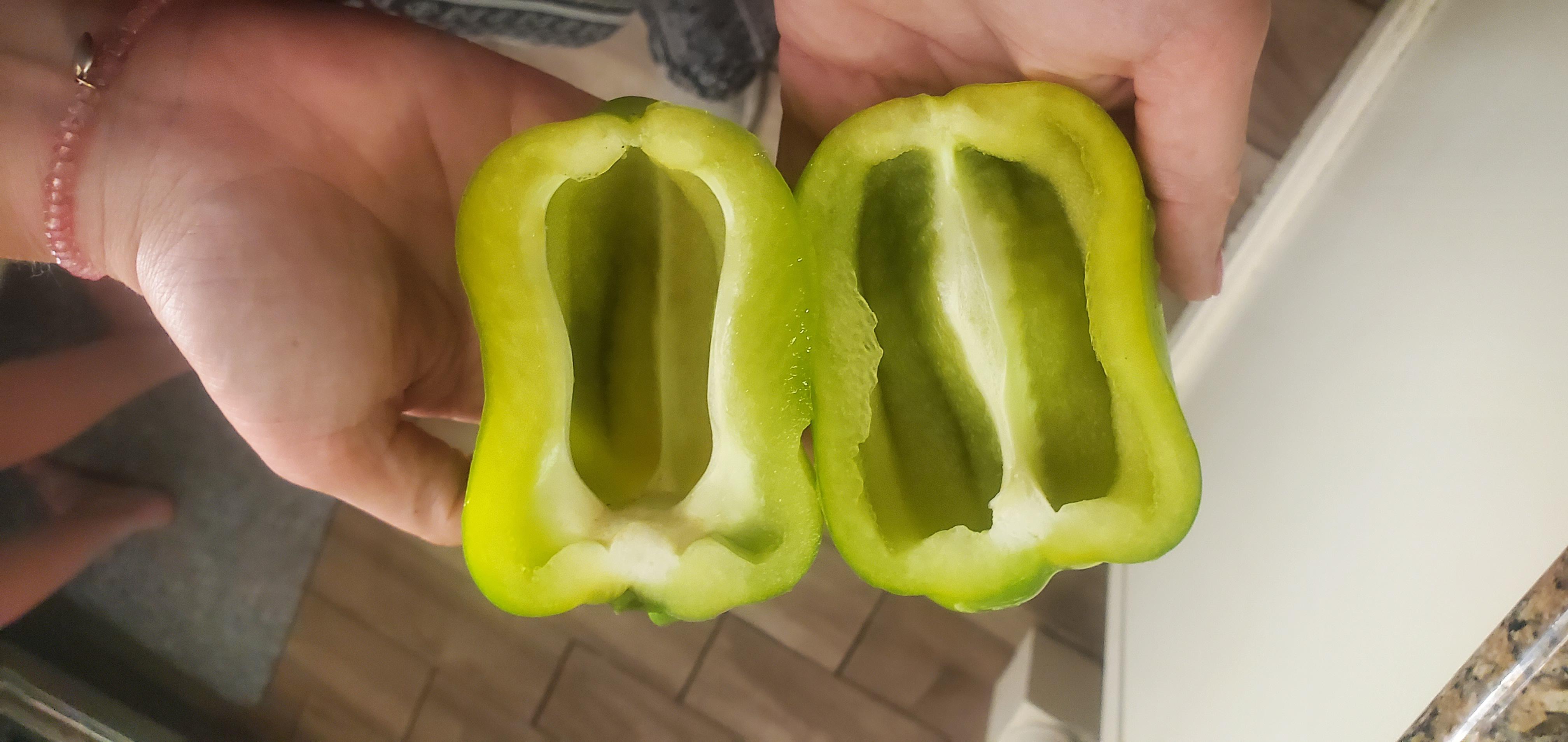 This Bell Pepper has no seeds r/mildlyinteresting