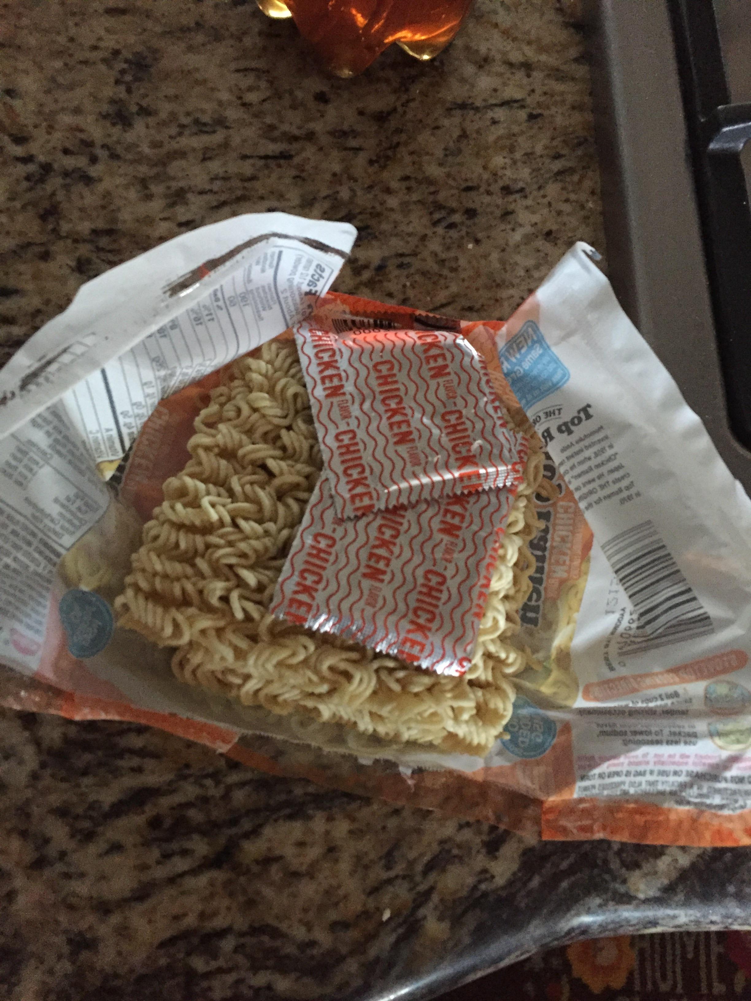 My ramen came with two seasoning packets r/mildlyinteresting