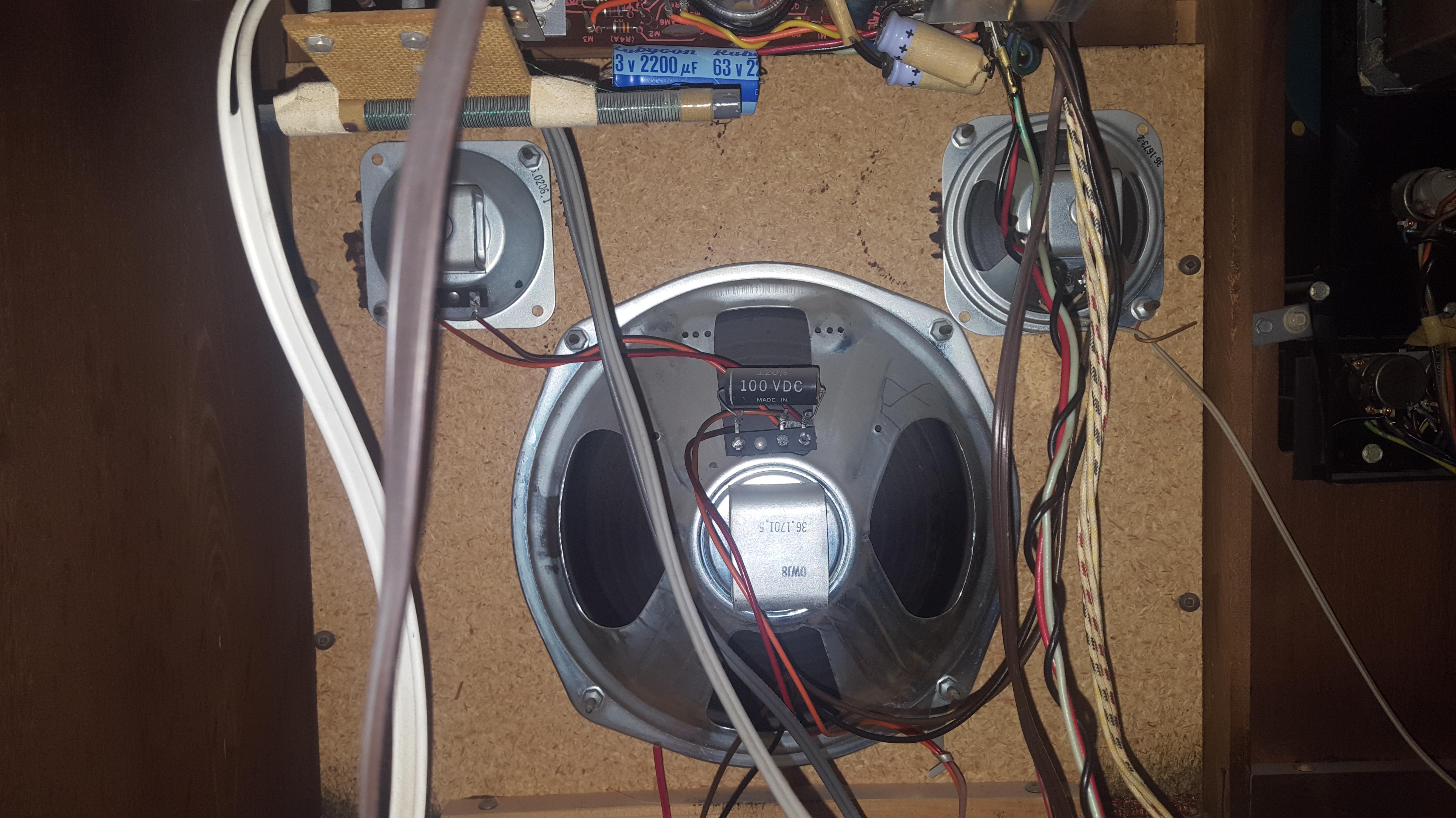 Replace with parts or Bookshelf speakers? (Old Philco stereo console