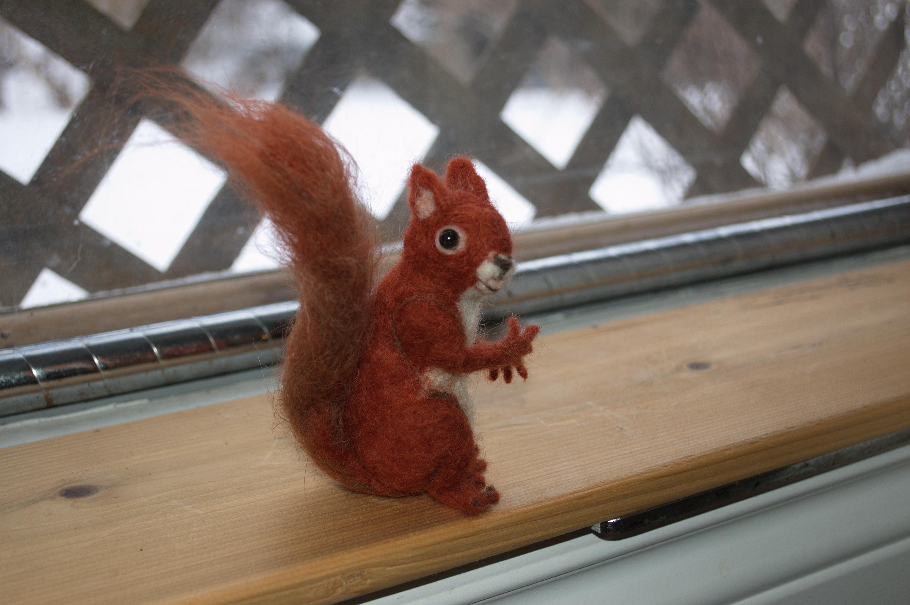 I make needle felted squirrels out of wool. r/squirrels