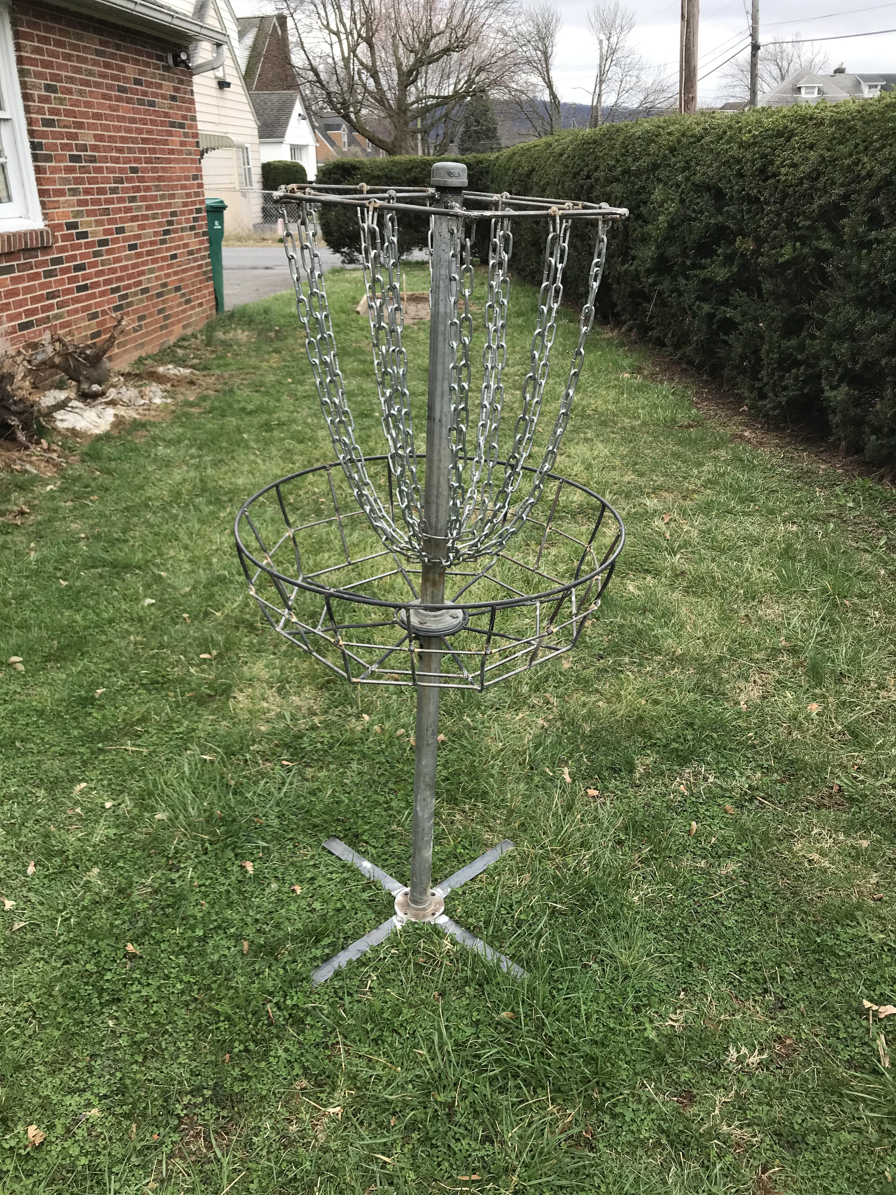 I made a disc golf basket. r/metalworking