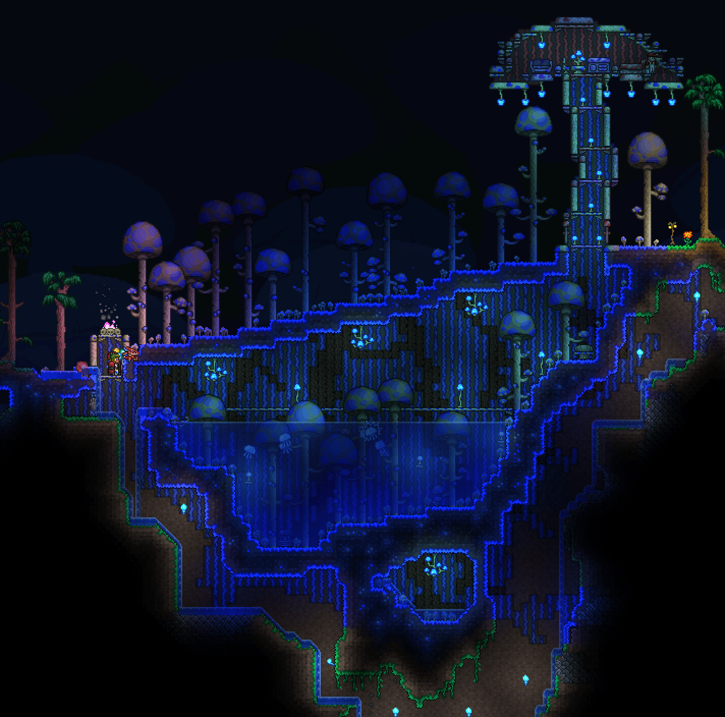Surface Mushroom Biome Lake. (Tried to Make it look like something from