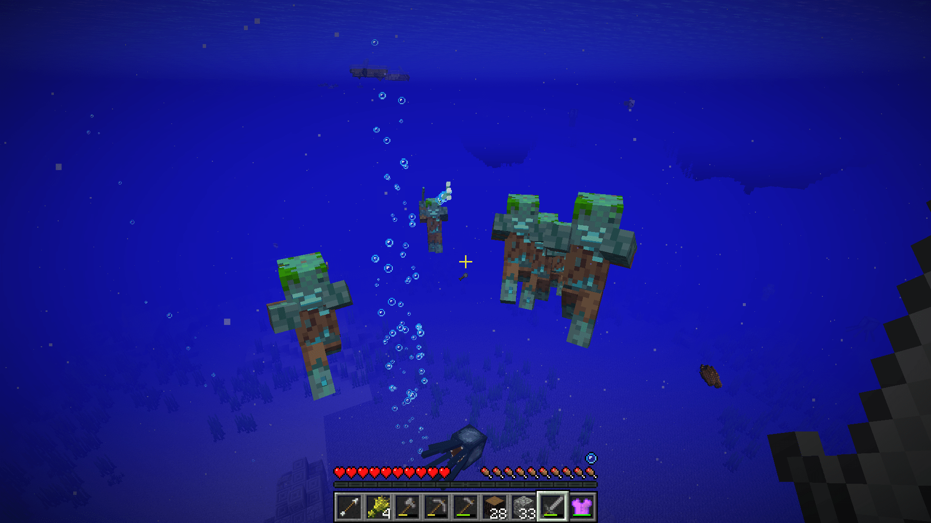 Just trying to loot an ocean ruin D= r/Minecraft