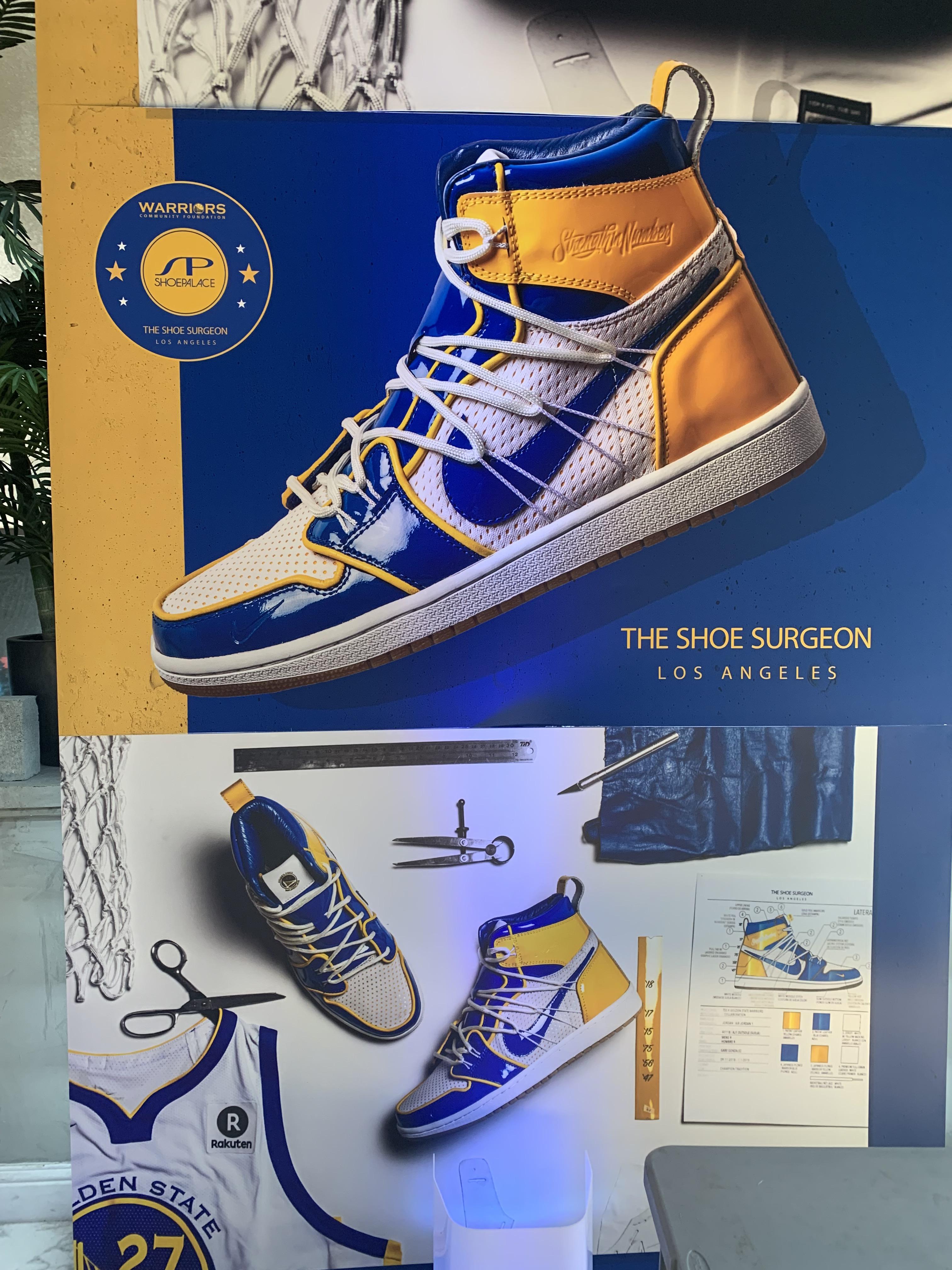 Shoe Palace x Shoe Surgeon x Nike (Warriors) Jordan I r/warriors