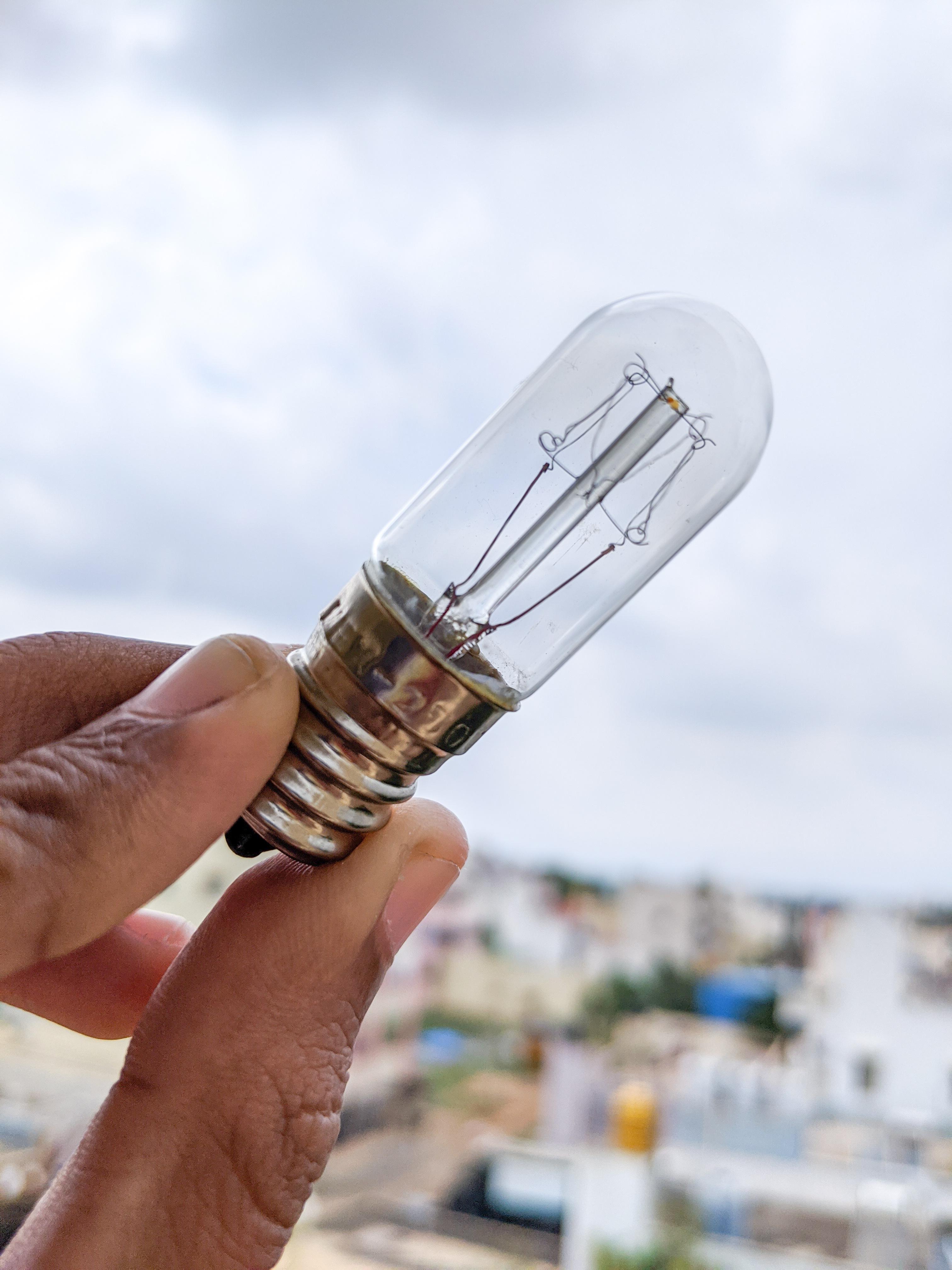 ITAP of a tiny light bulb r/itookapicture