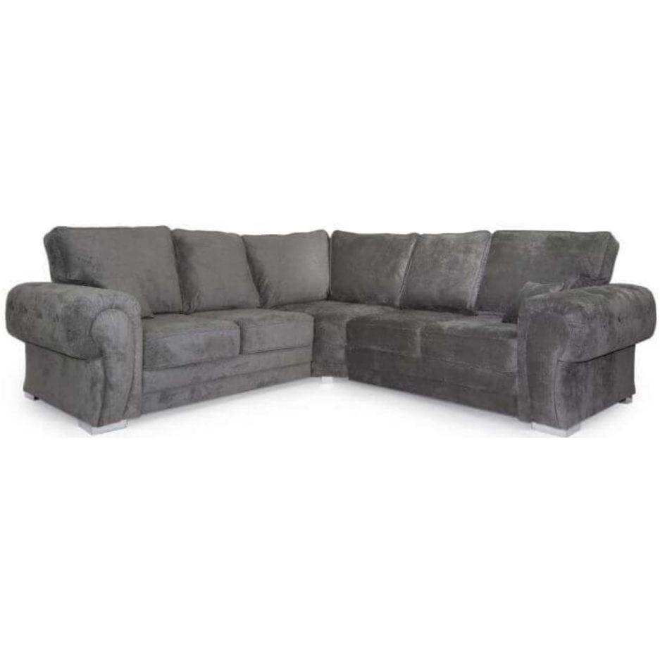 Victoria Grey High Back Corner Sofa Furco u/furcosofas