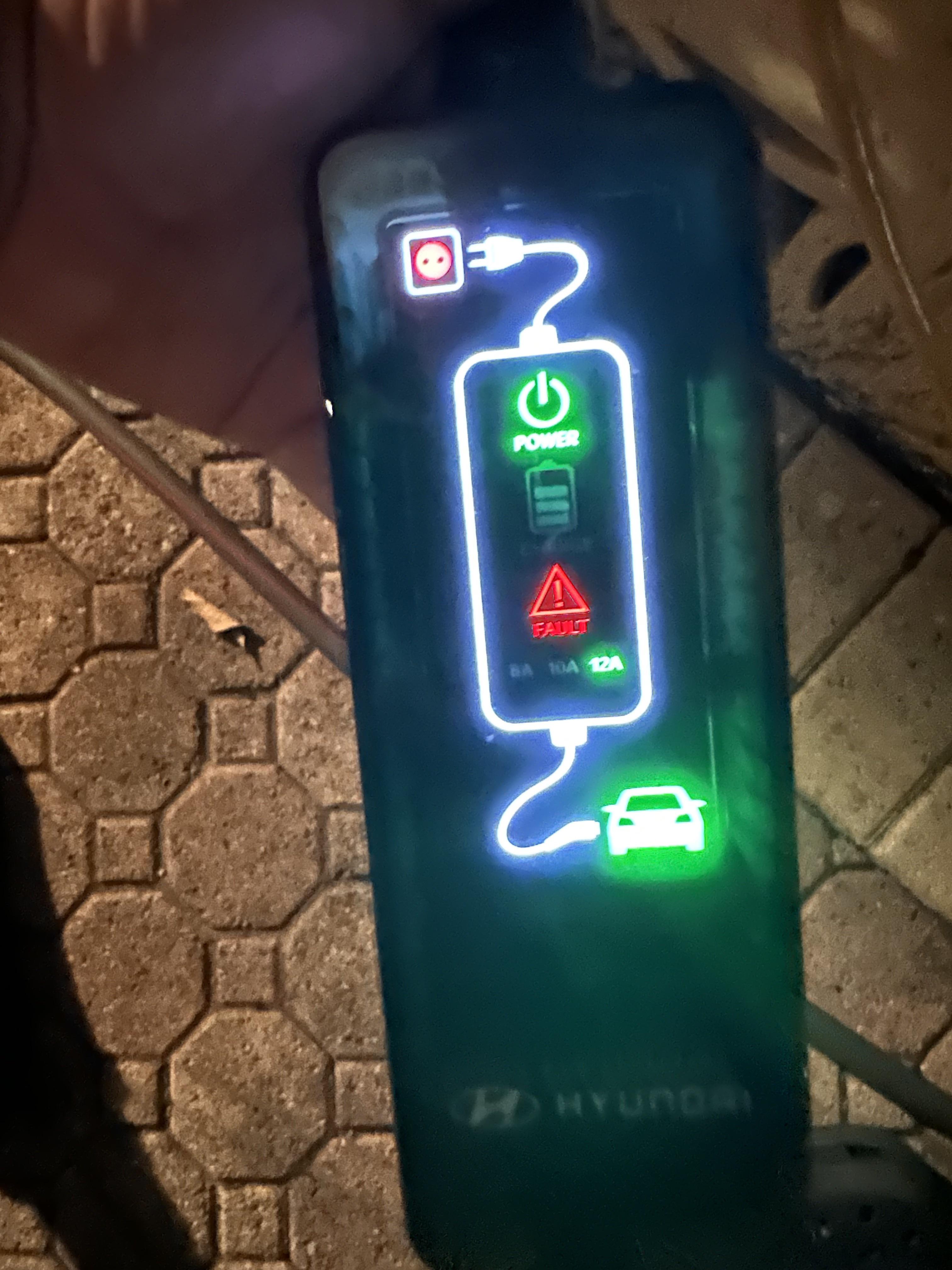 What causes Fault error when using level 1 charger? Sometimes it works