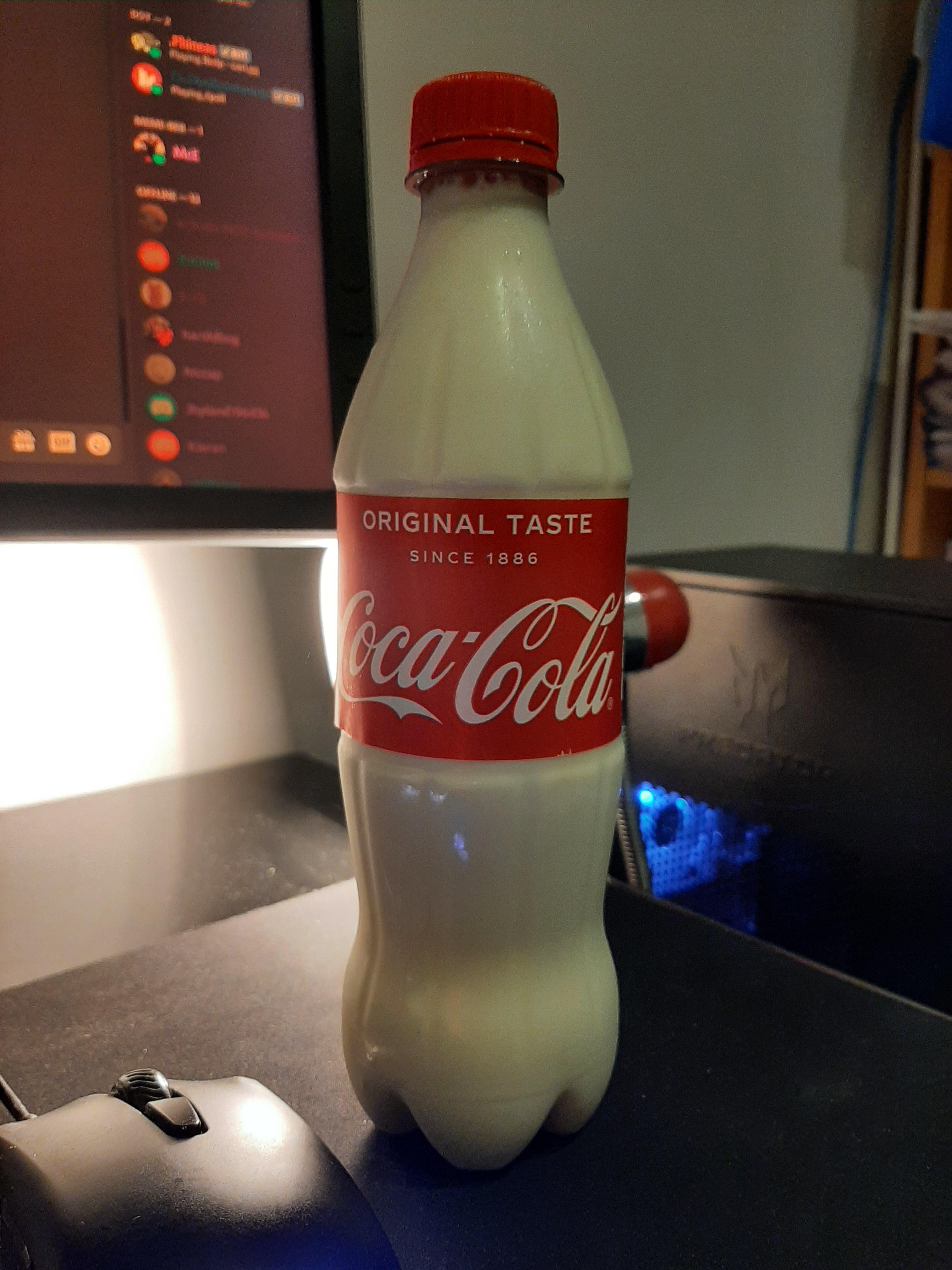 Milk... In a Coke bottle... mildlyinfuriating