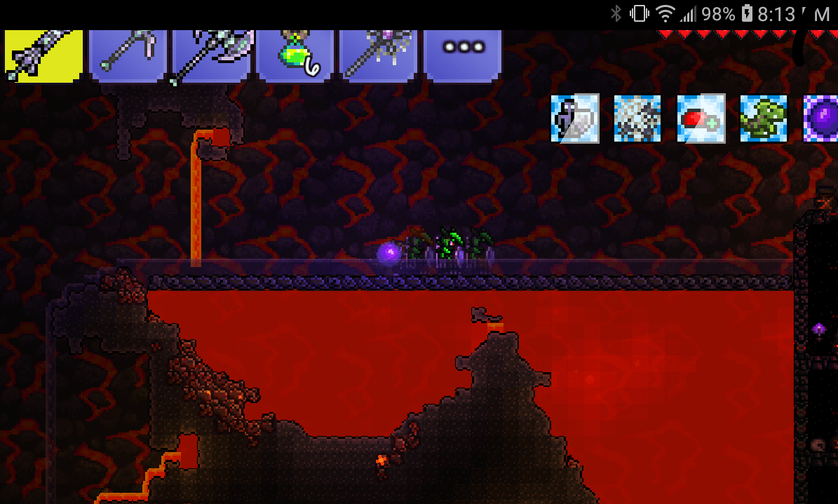 Just chilling in a hellish hot tub r/Terraria