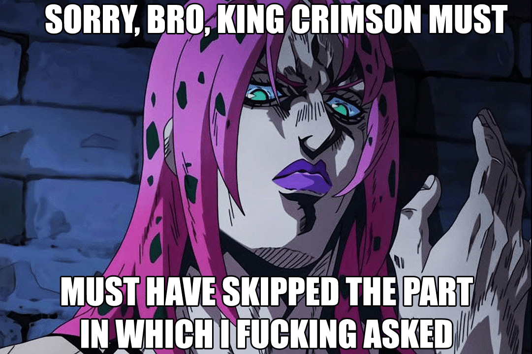 KC doesn't care either ShitPostCrusaders