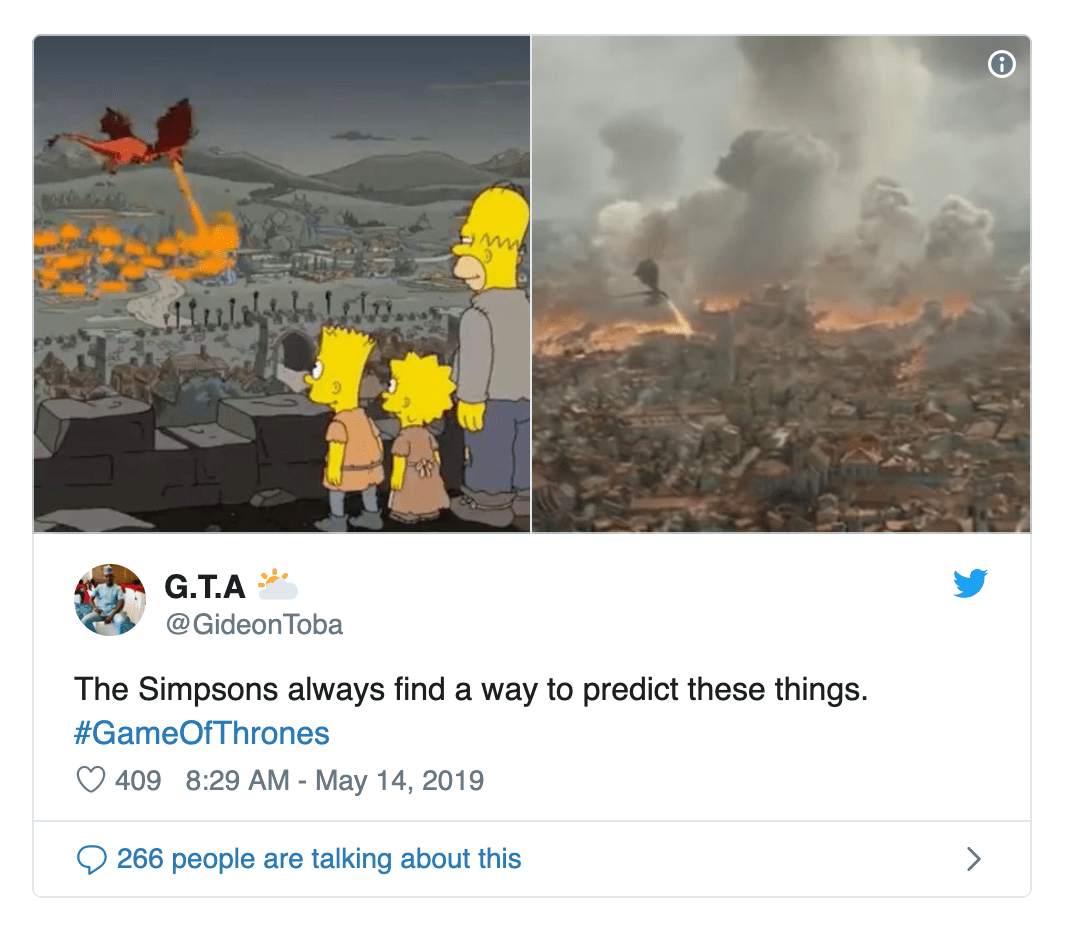 The Simpsons Predicted That Game Of Thrones Twist Two Years Ago (Season