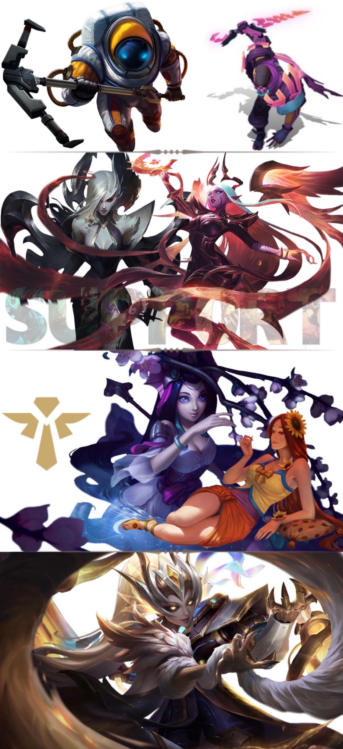 Custom iPhone Wallpaper made out of my favorite skins ) r/SupportMains