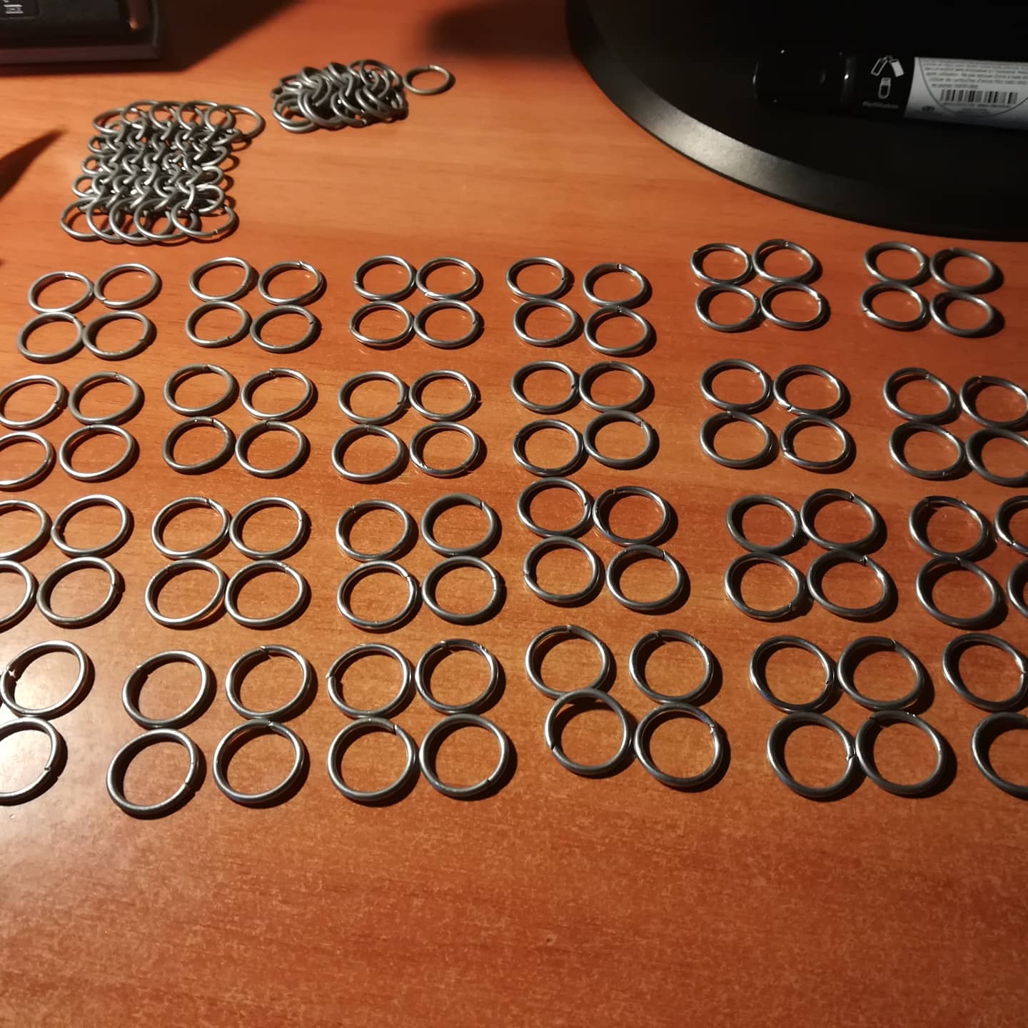 Soldering rings together maille
