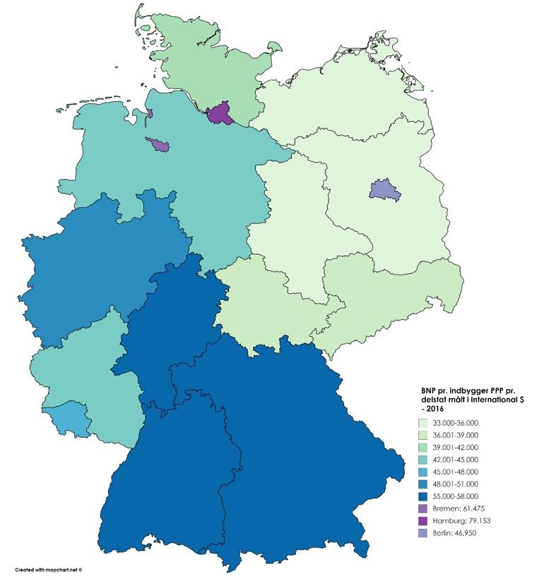 GDP per Capita PPP by state 2016 measured in international r