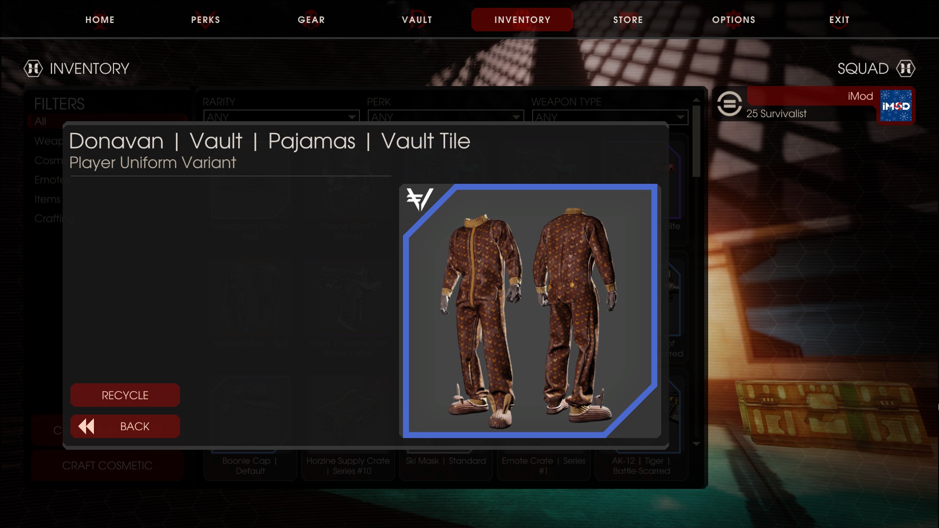 Why are pajamas character specific? I have four of these.. killingfloor