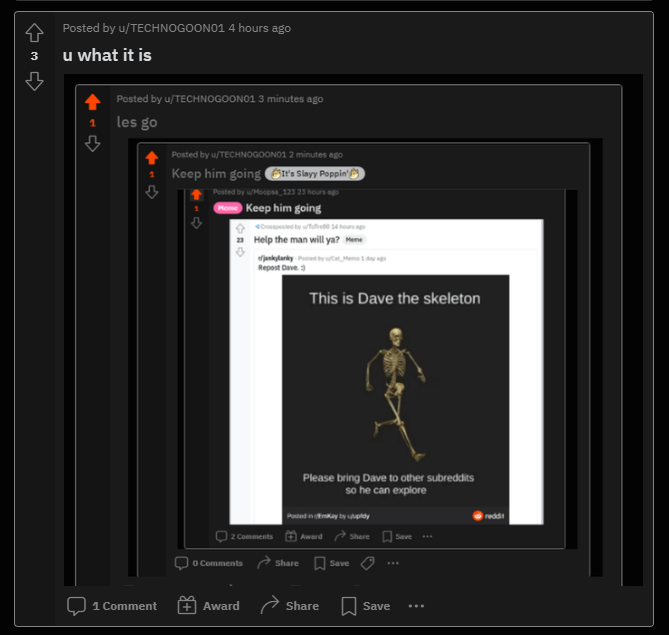Help Dave by helping him travel to different subreddits r/HighBoi