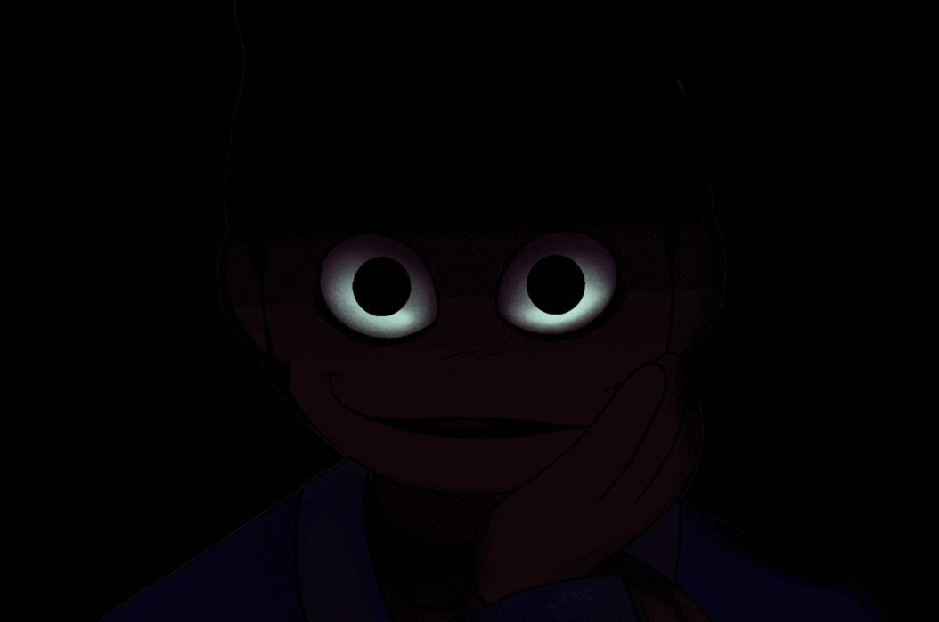 Wally can eat with his eyes.