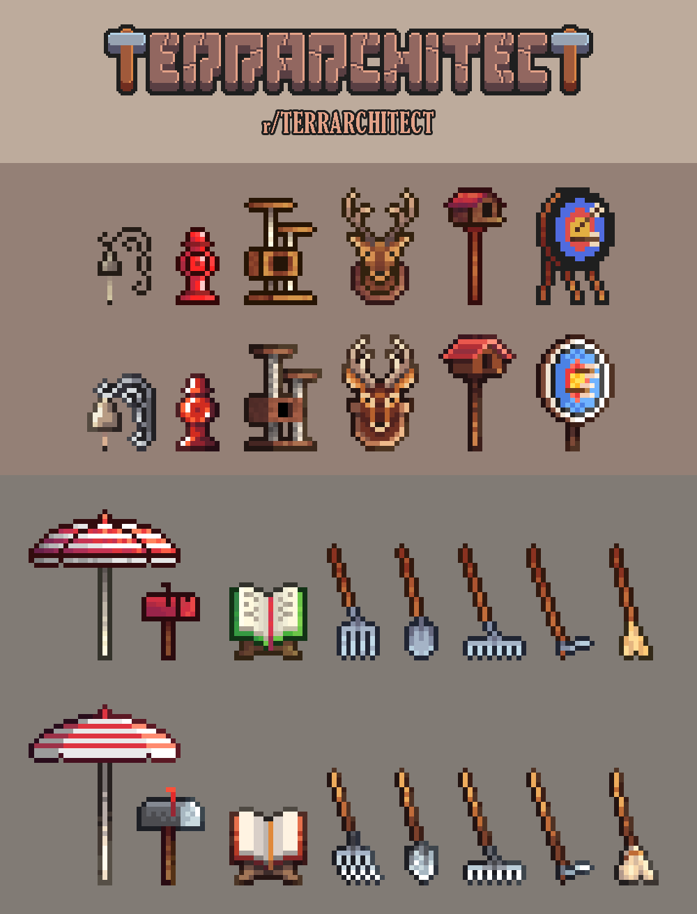 Another set of newly revamped items from our furniture mod