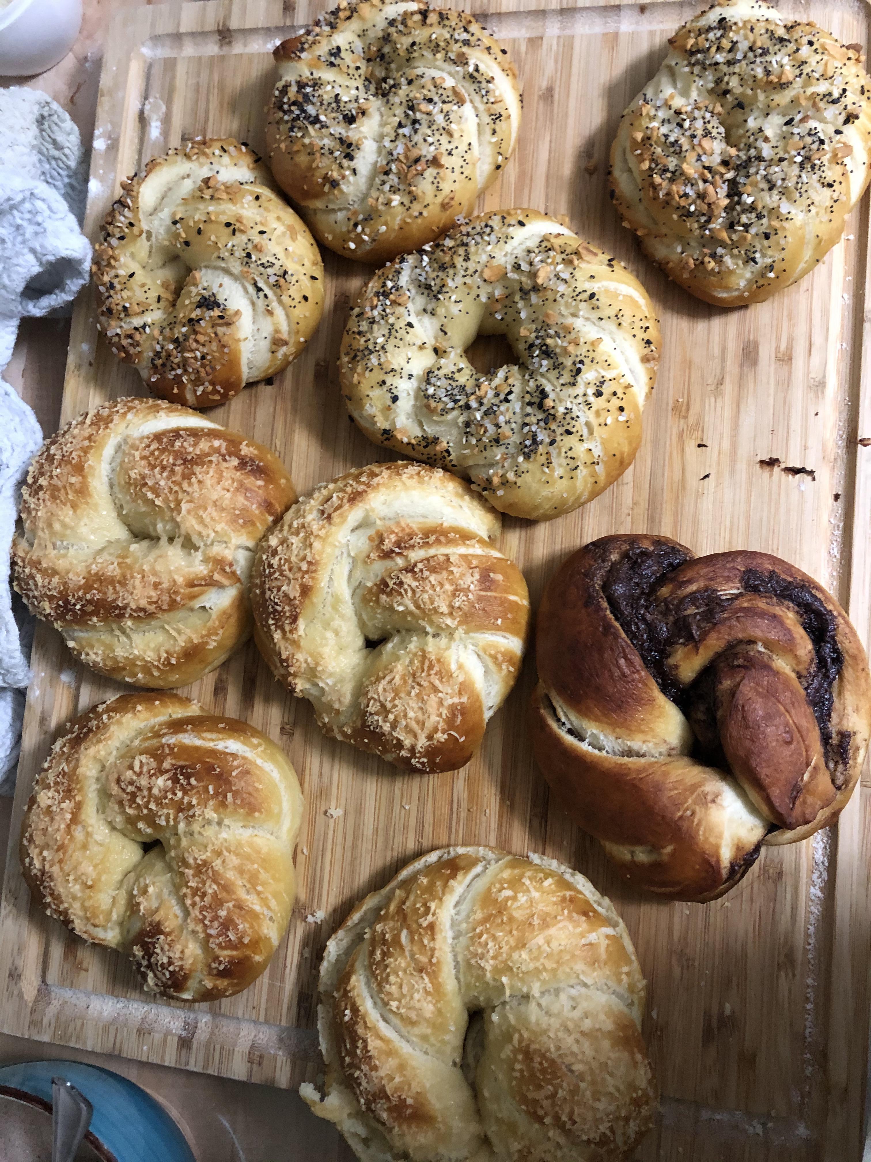 [Homemade] soft pretzel bagels r/food