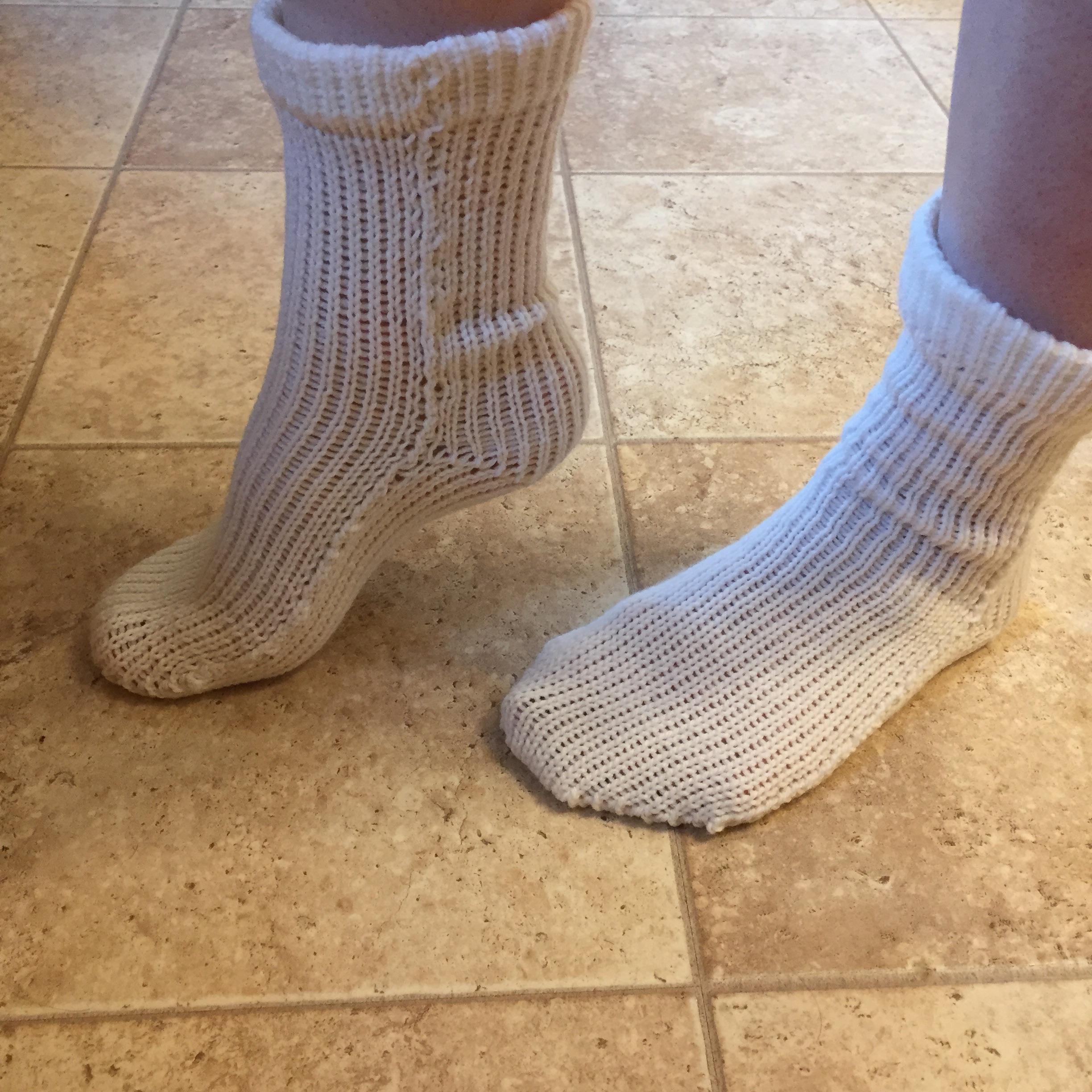 I made seam as you go socks and they’re the coziest! r/MachineKnitting