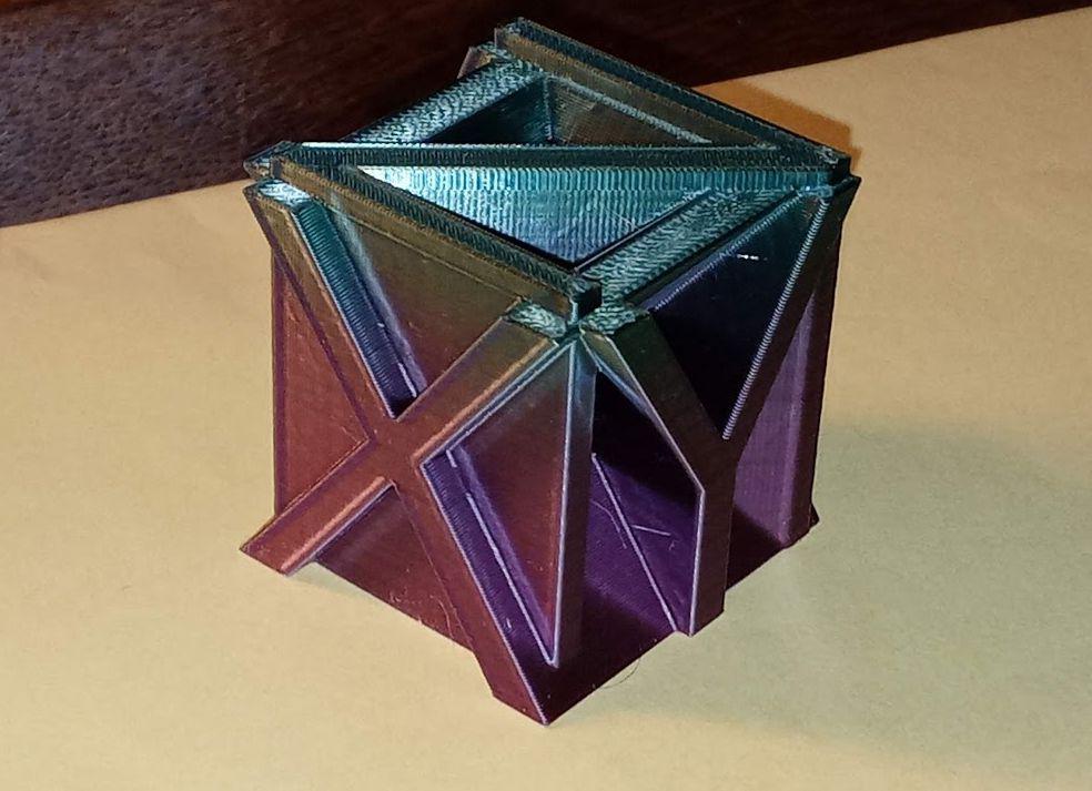 40mm Calibration cube designed in OpenSCAD using extrusion. [OC] r