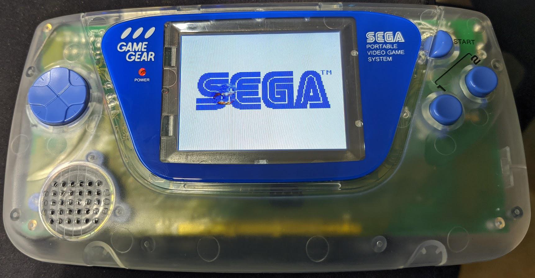 My first game Gear Gear Mod Translucent Shell, Blue Buttons, IPS