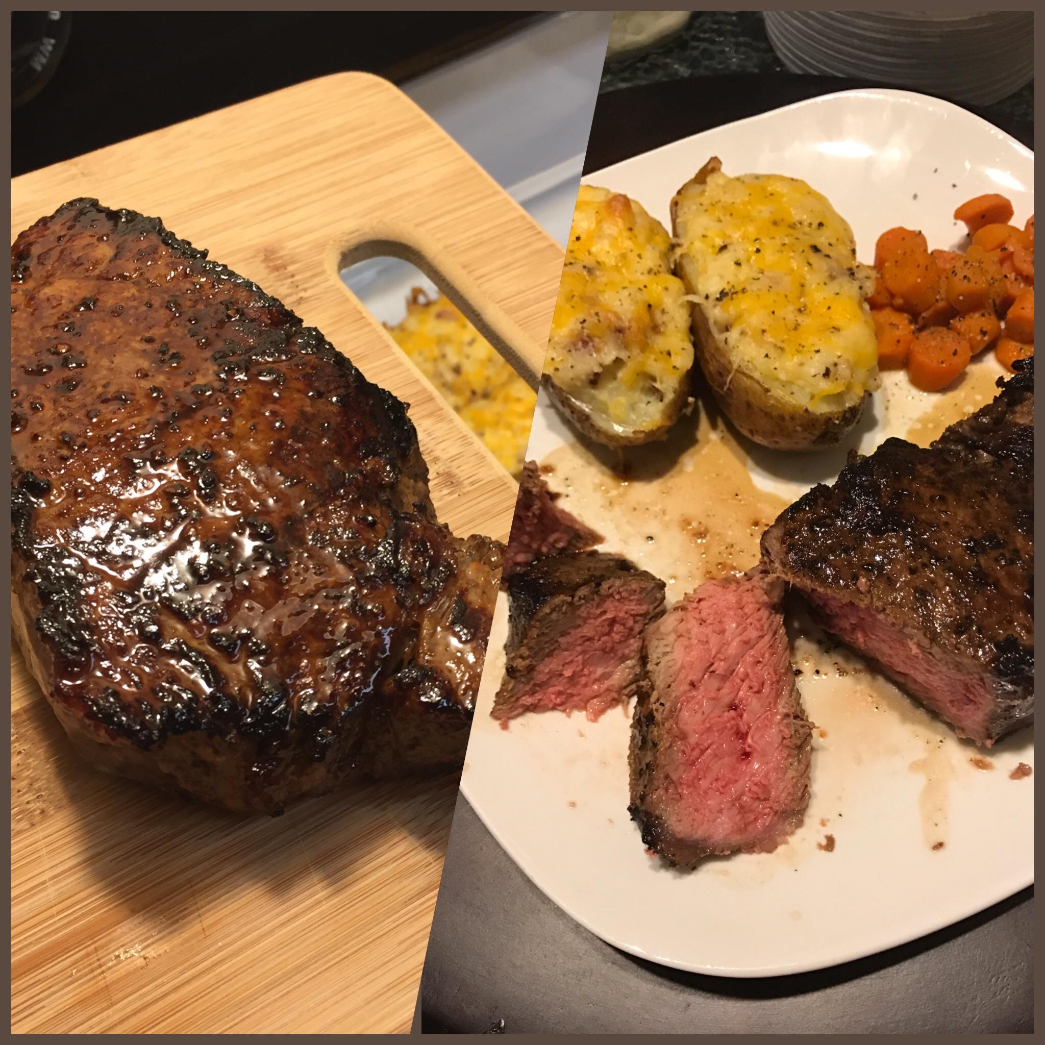 First time ever really cooking my own steak and I think I nailed the
