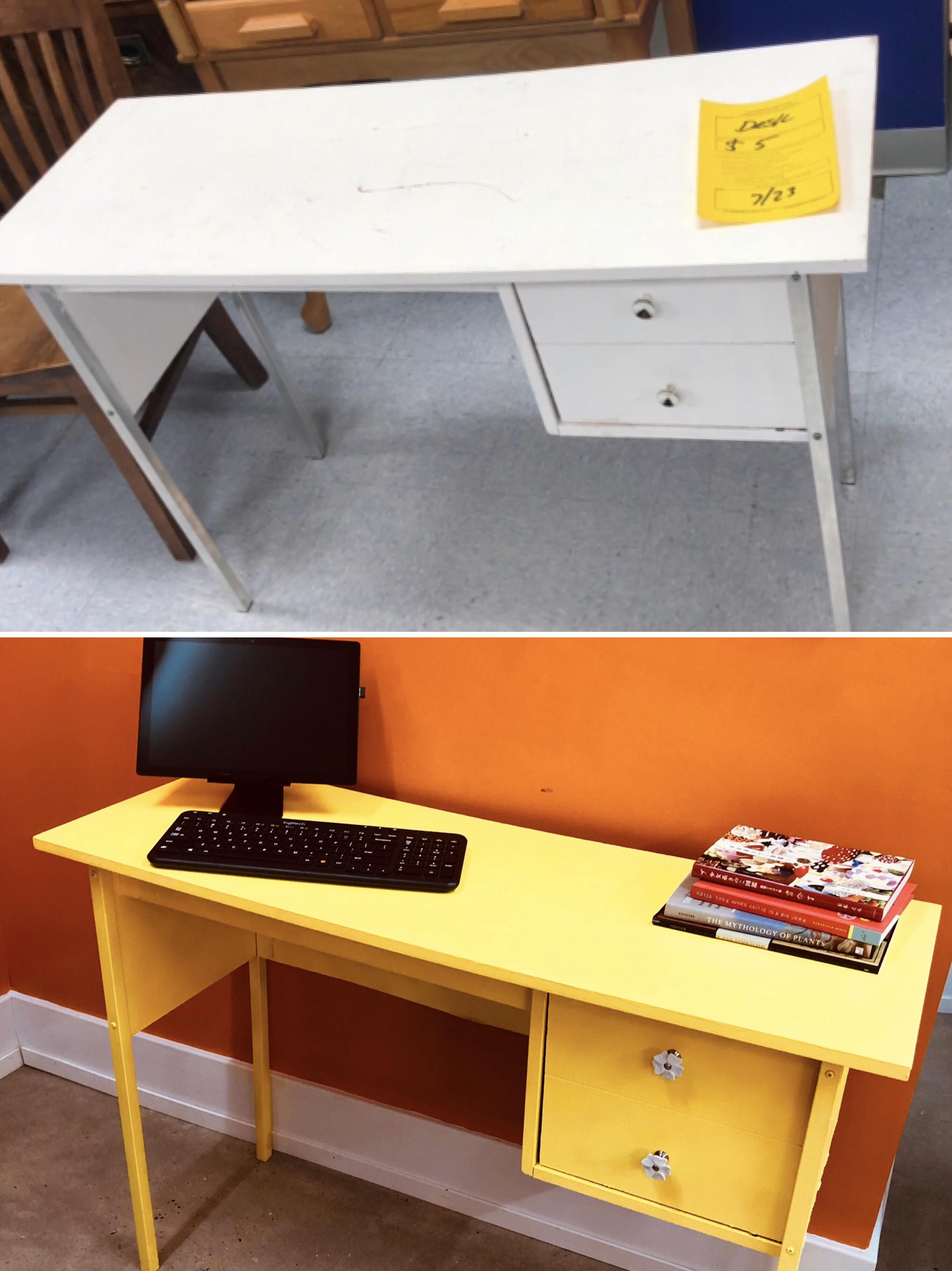 Bought this desk for 5 dollars and gave it a new life r/ThriftStoreHauls