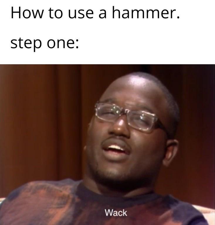 A tutorial on how to use a hammer r/antimeme