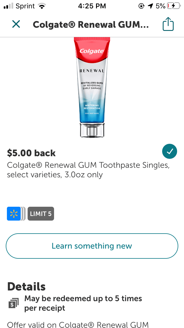 [WALMART] Free Colgate Renewal Gum