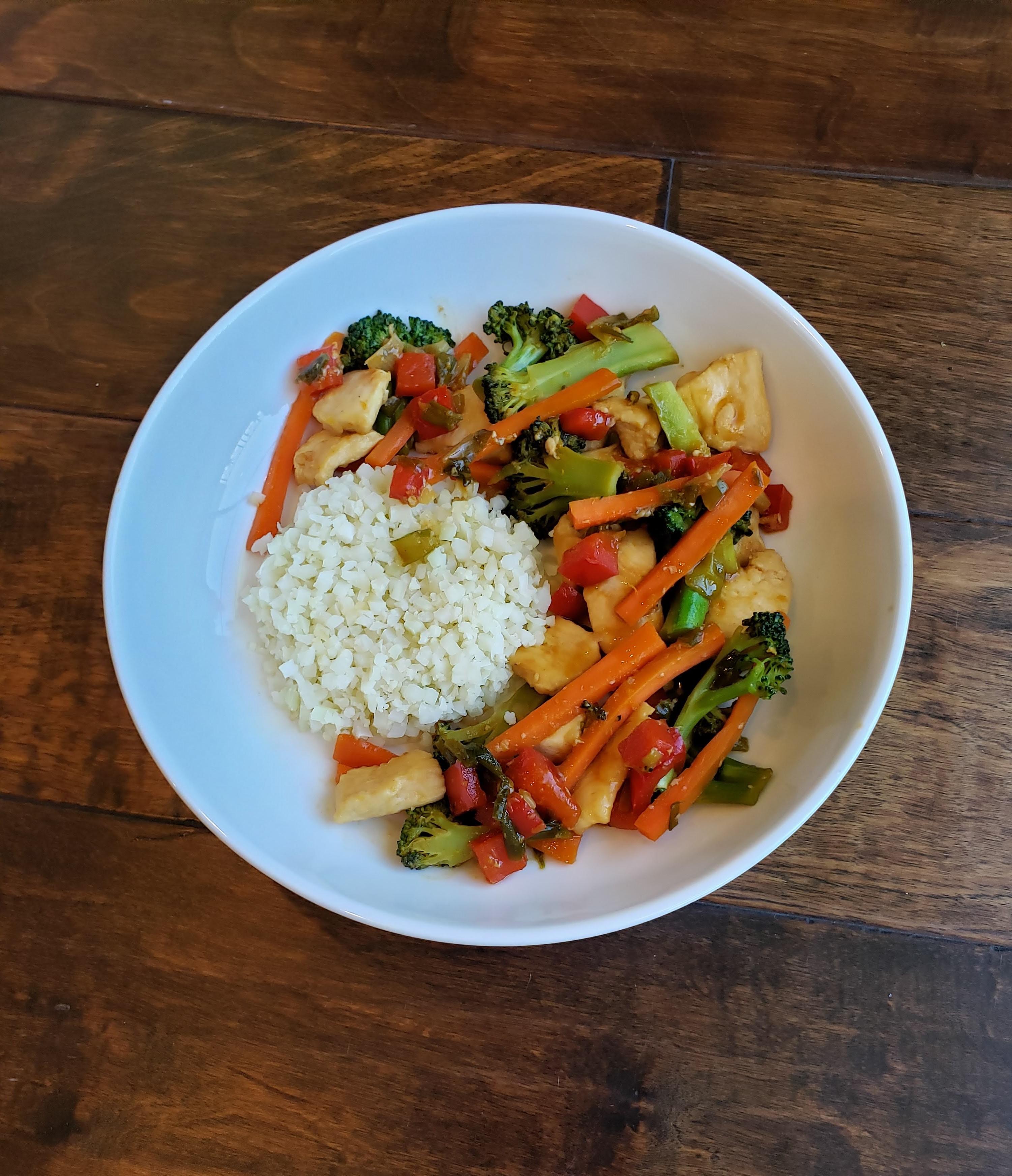 Orange Chicken, 204 calories. A friend thought it didn't look
