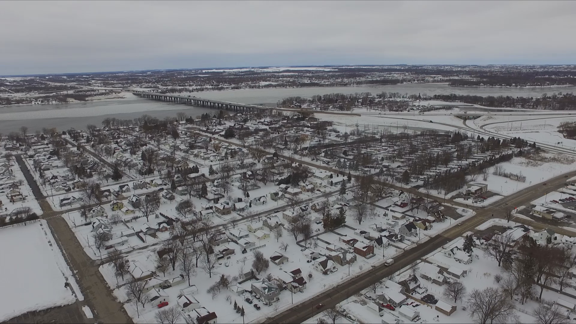 Took the Drone up over Menasha today. r/wisconsin