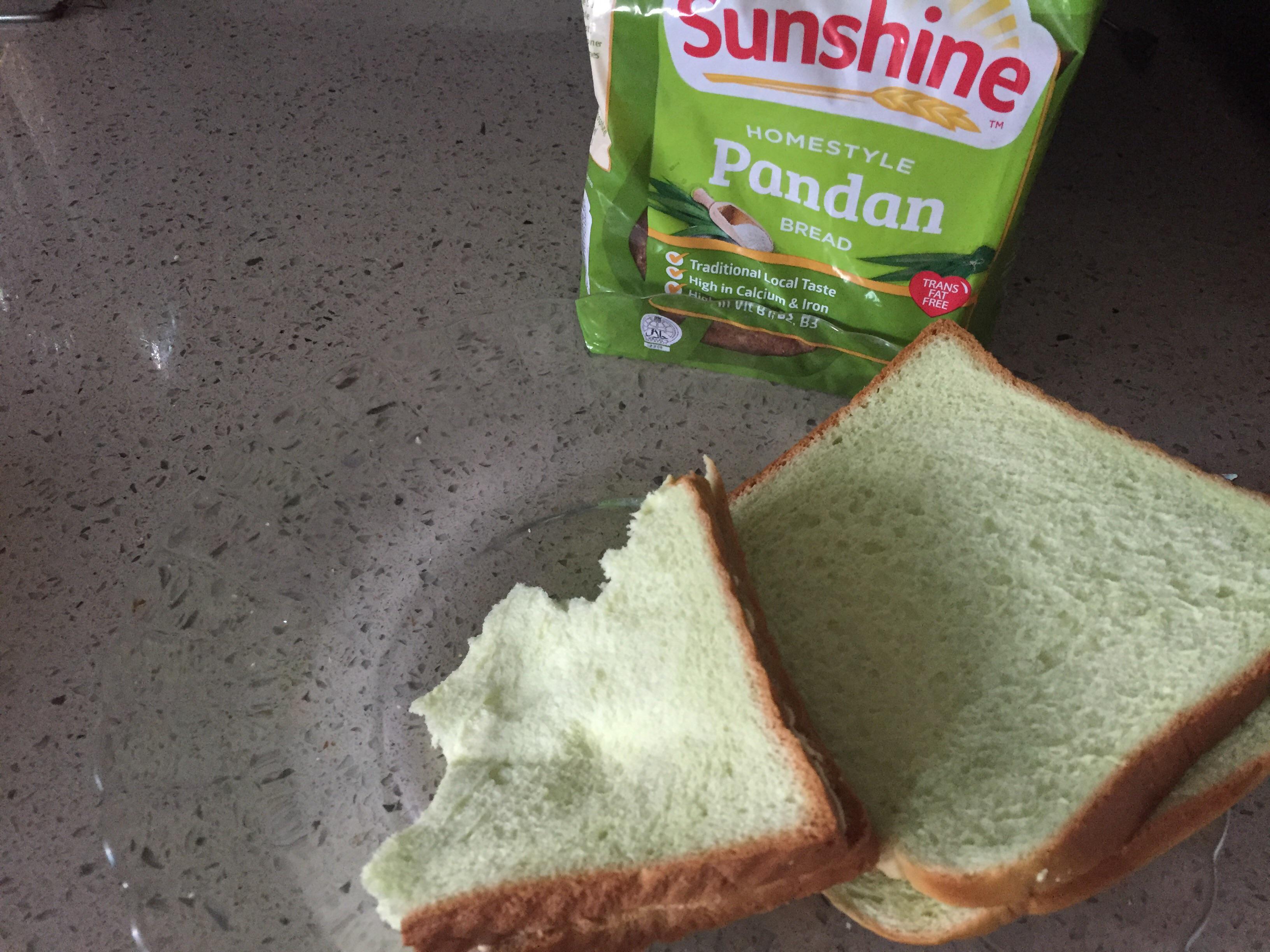 This green coloured bread I found in Singapore called Pandan bread r