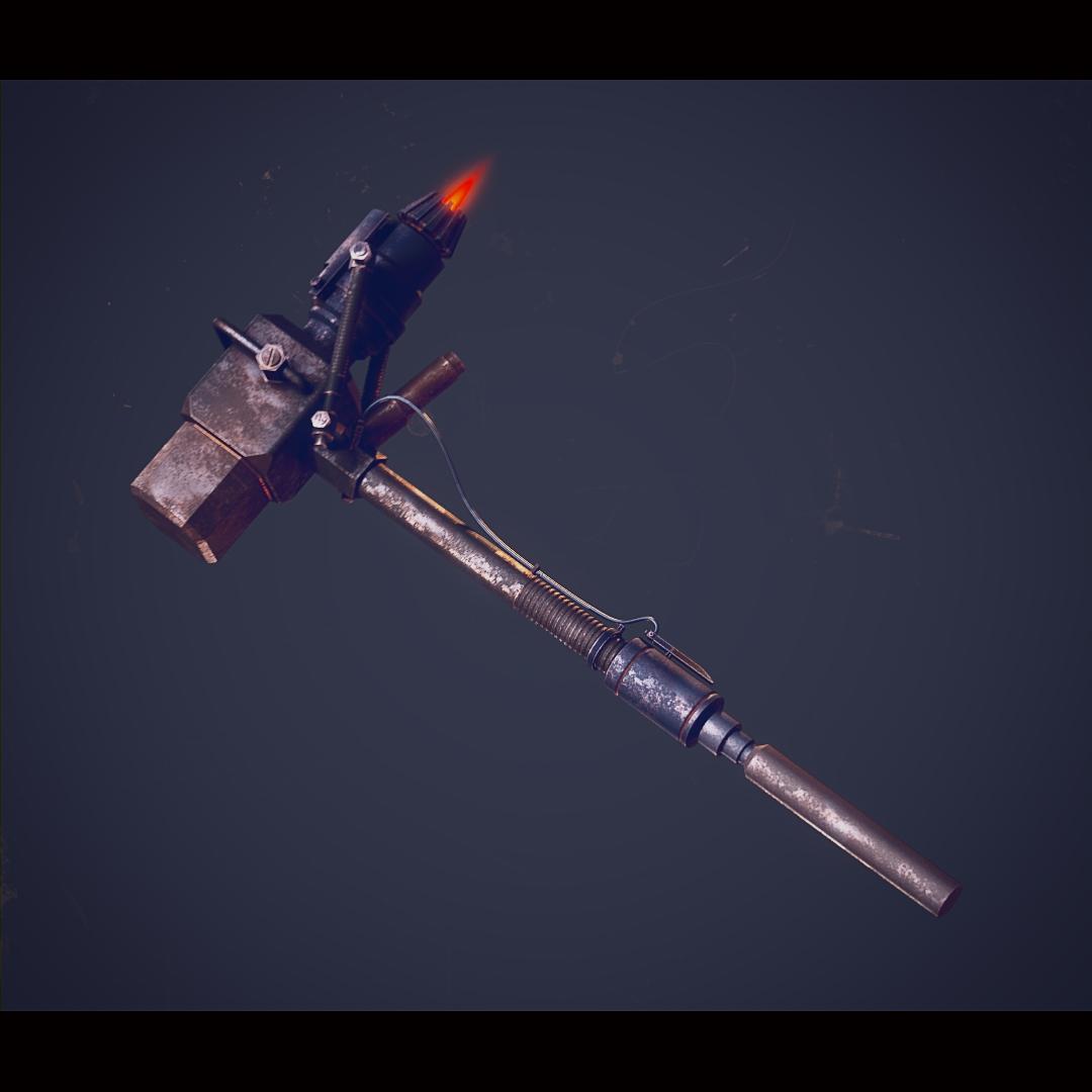 Rocket propelled sledge hammer. r/blender