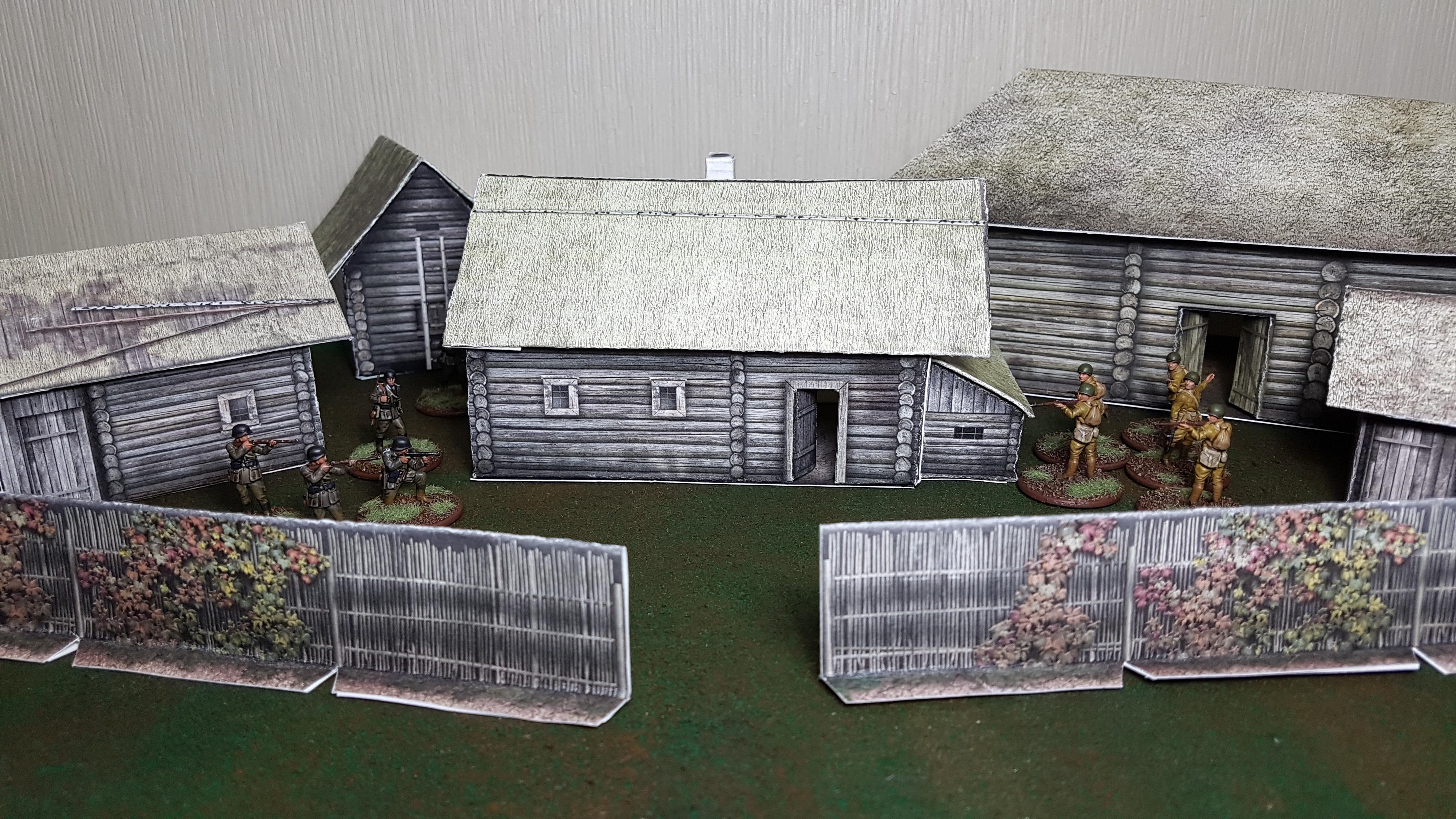 1/72 Russian Papercraft Village TerrainBuilding