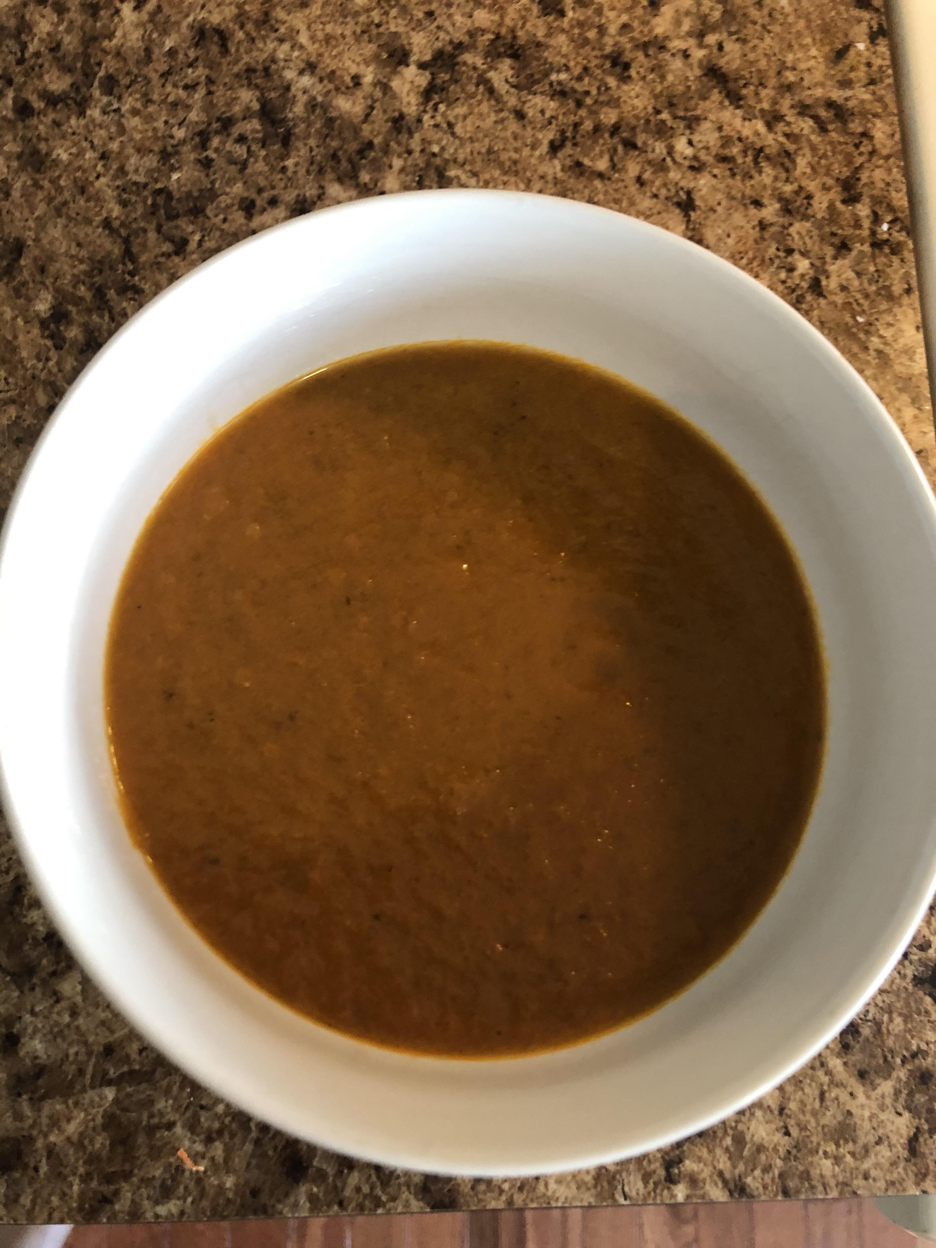 I cooked up mirepoix, added mushrooms, chicken stock, bouquet garni of