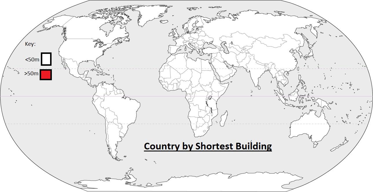 Countries by height of shortest building mapporncirclejerk