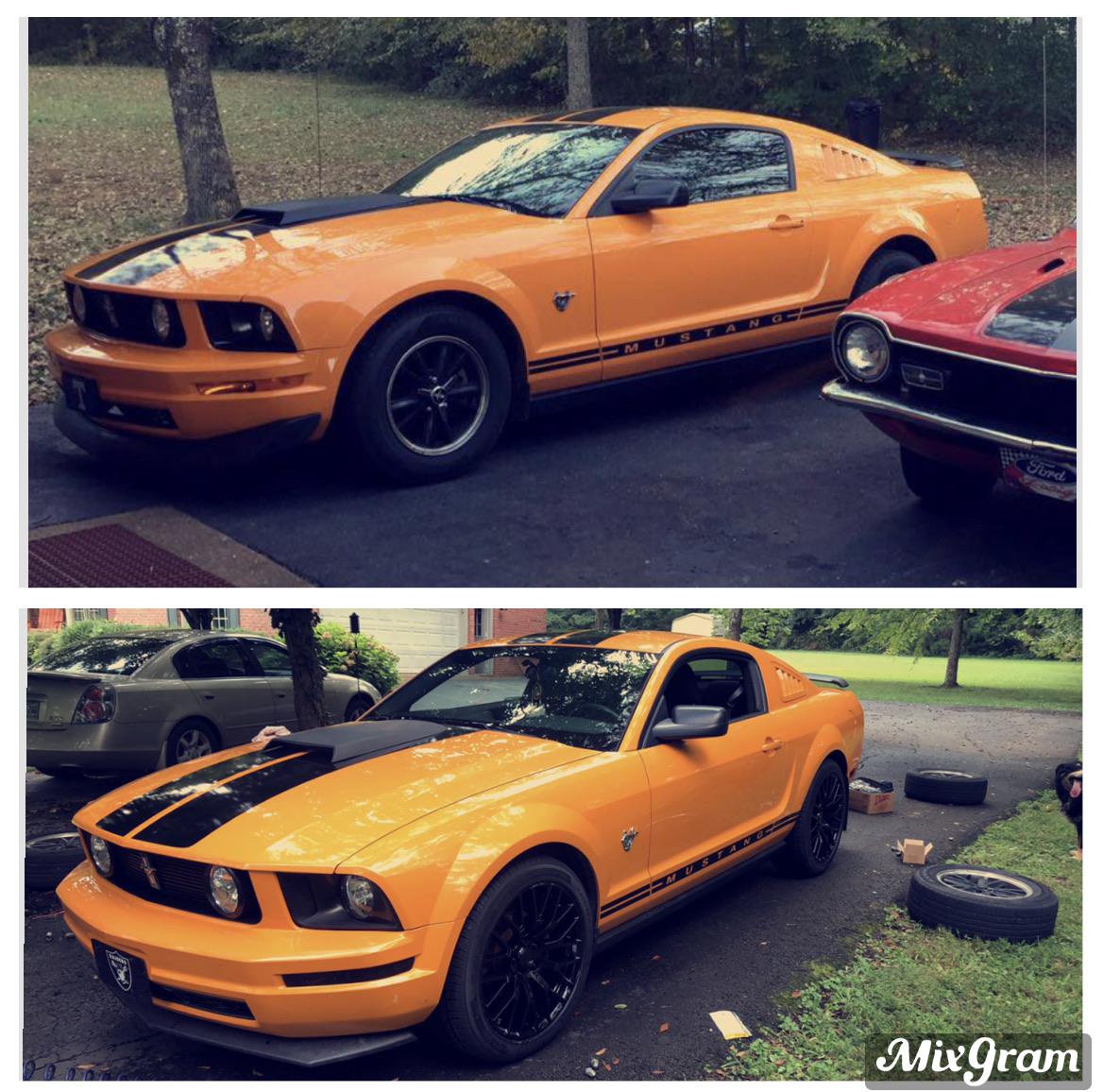 the difference wheels and tires make Mustang