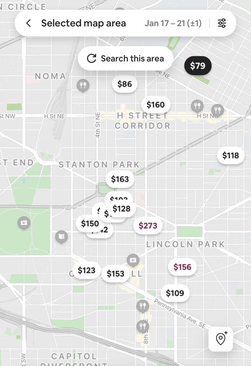 Airbnb Washington Dc Map DC if your neighbors Airbnb, please ask them to delist from 1/171/21