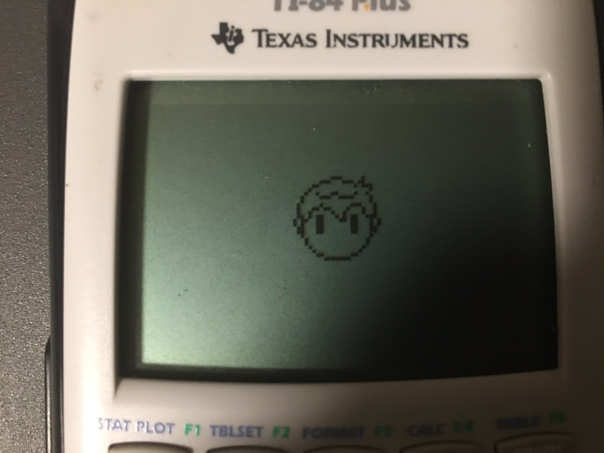 Pixel art of Grian on a graphing calculator r/HermitCraft