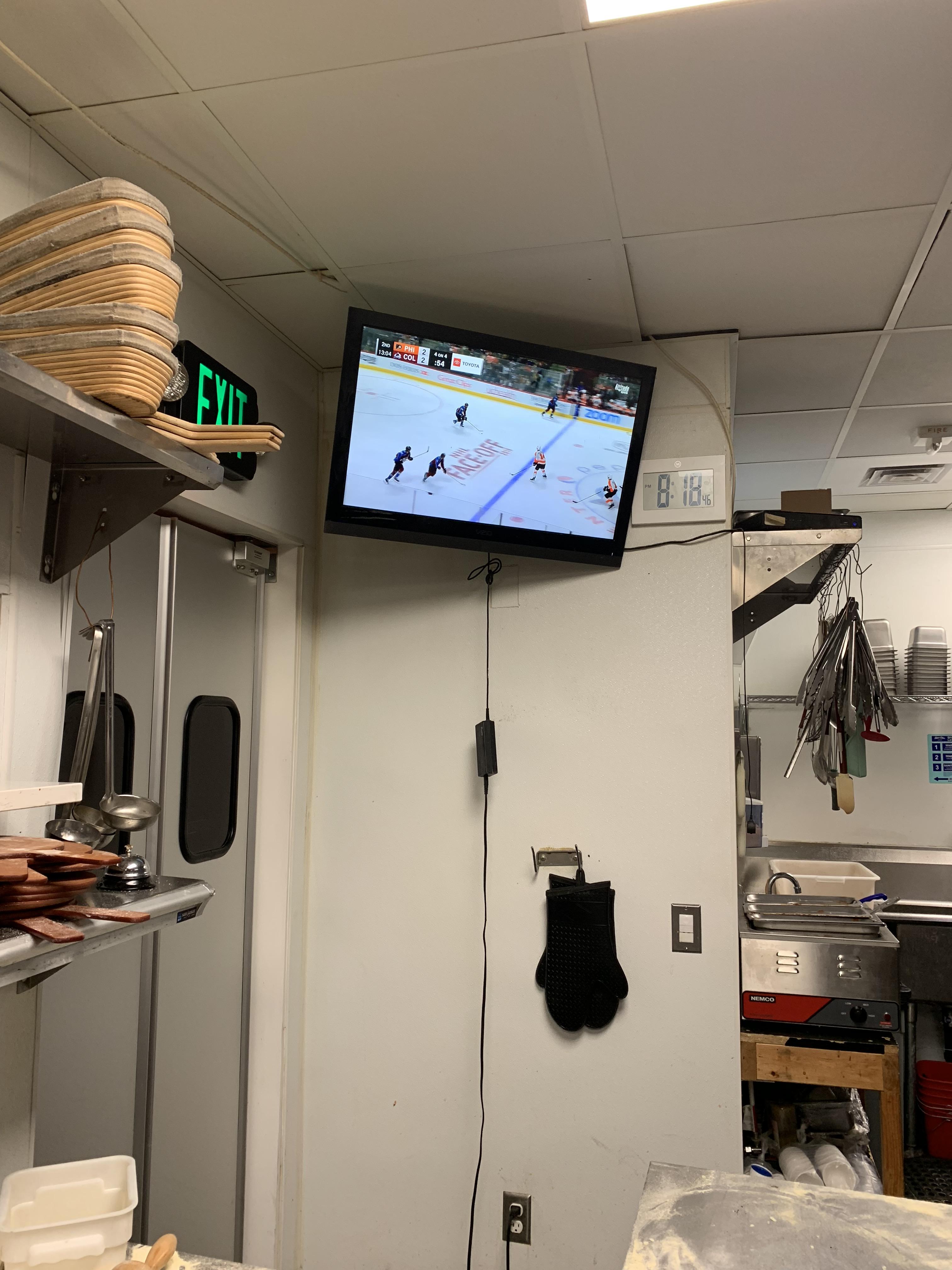 Owner put a TV in the kitchen for us! r/KitchenConfidential